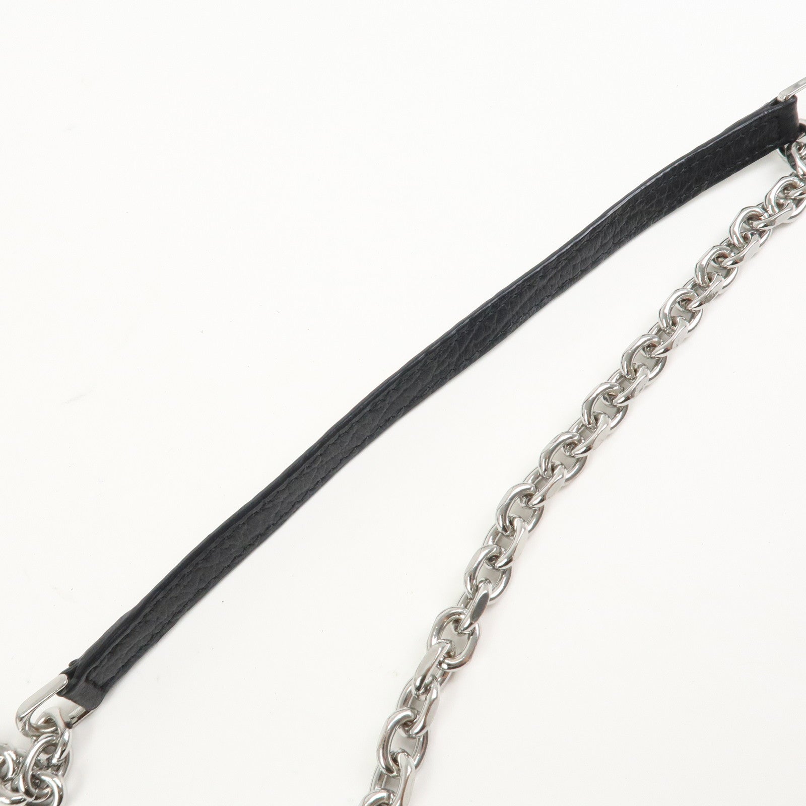 Maison Margiela Leather Shoulder Bag 4 Stitches Chain Wallet Black