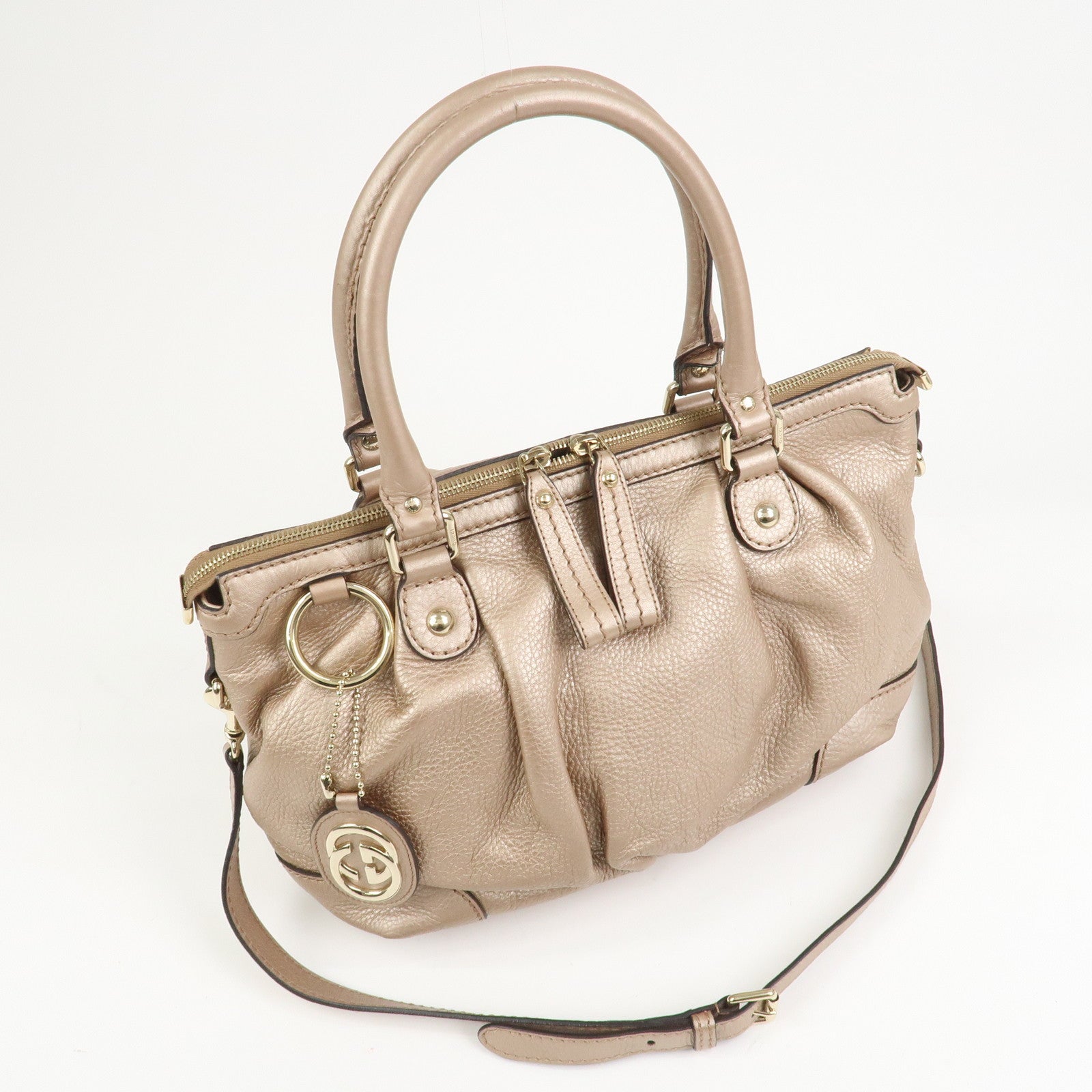 GUCCI Sukey Interlocking G Leather 2Way Bag Shoulder Bag 247902