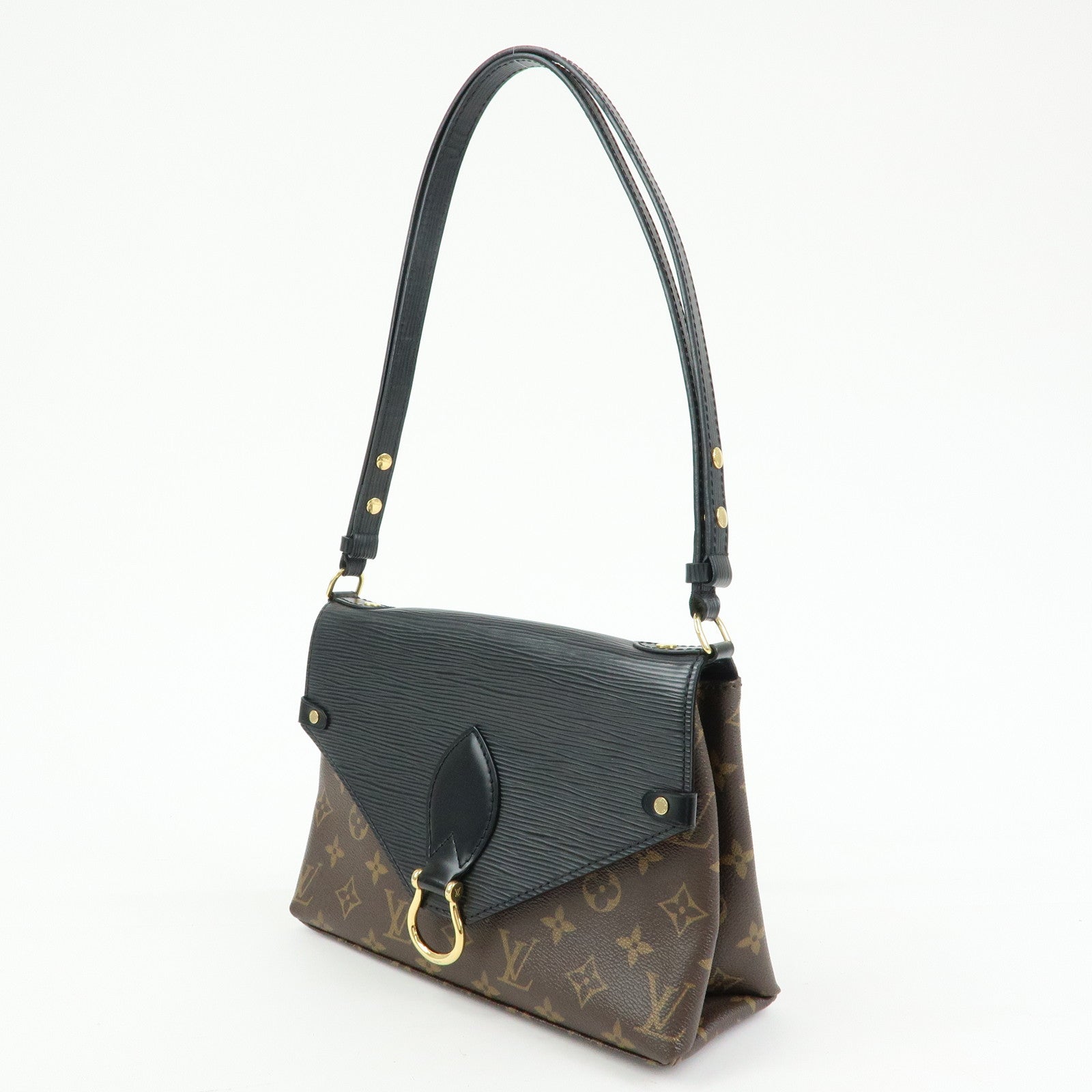 Louis Vuitton Monogram Epi Saint Michel Shoulder Brown Noir M44030