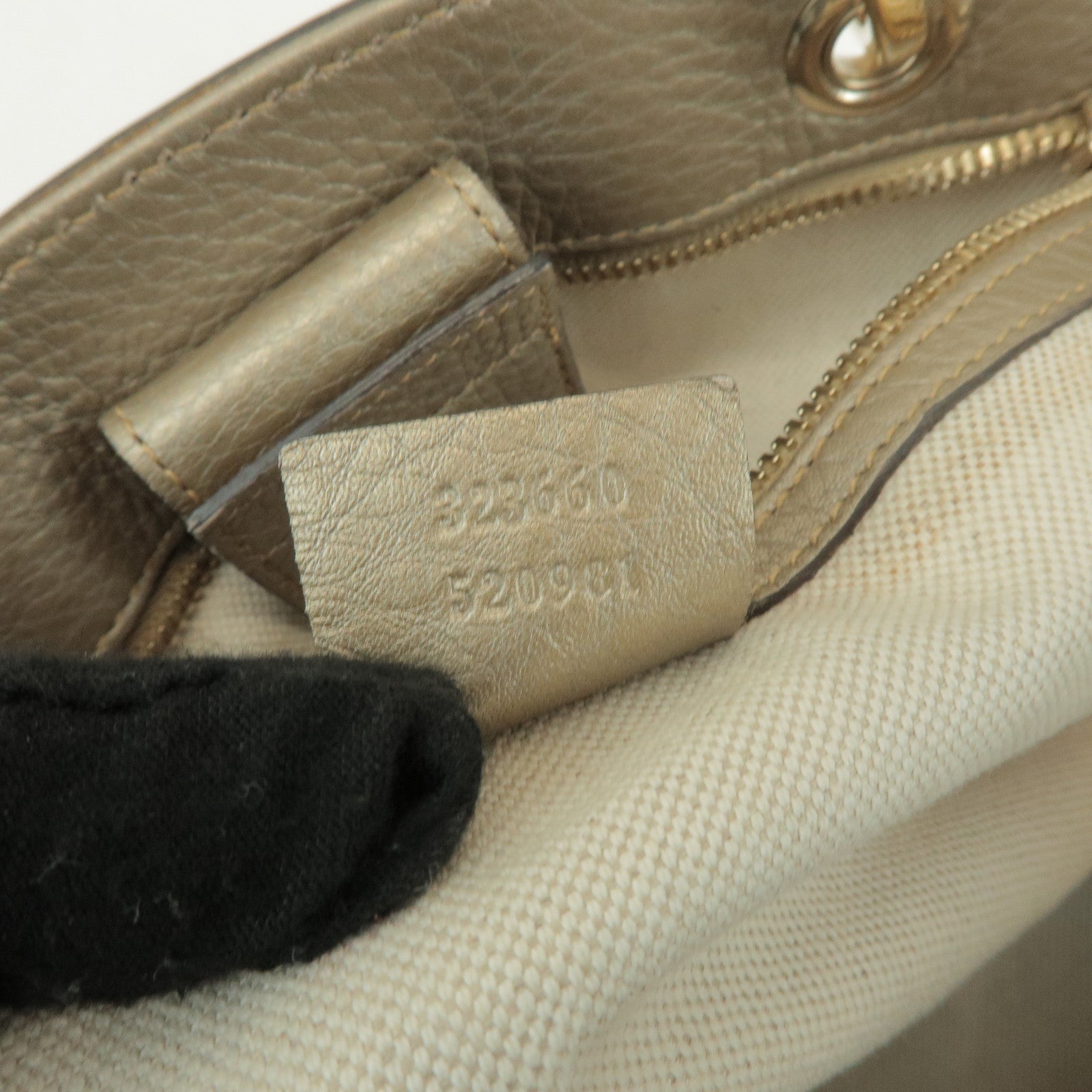 GUCCI Bamboo Shopper Medium 2Way Bag Shoulder Bag Gold 323660