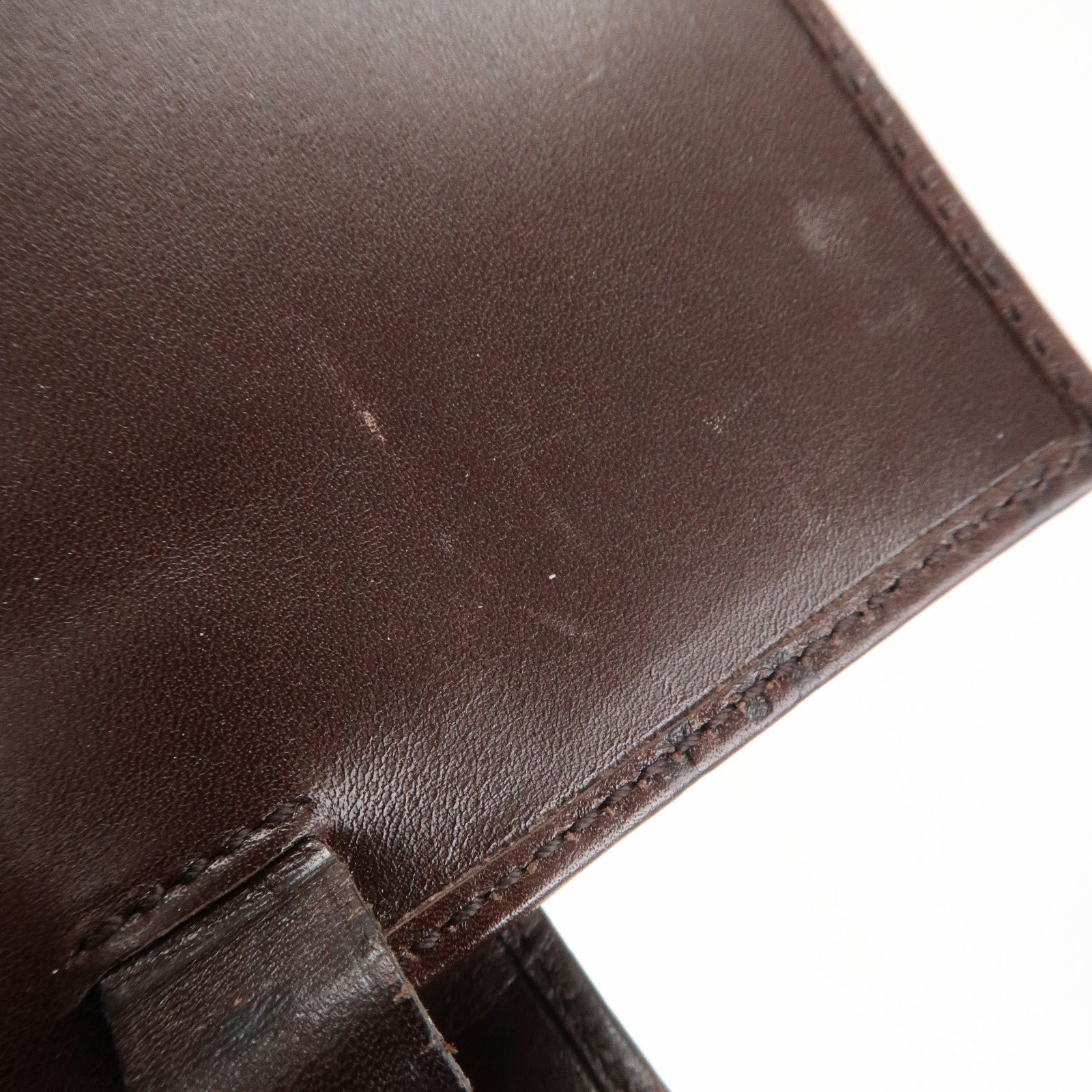 GUCCI Guccissima Leather Planner Cover Dark Brown 115240 Used