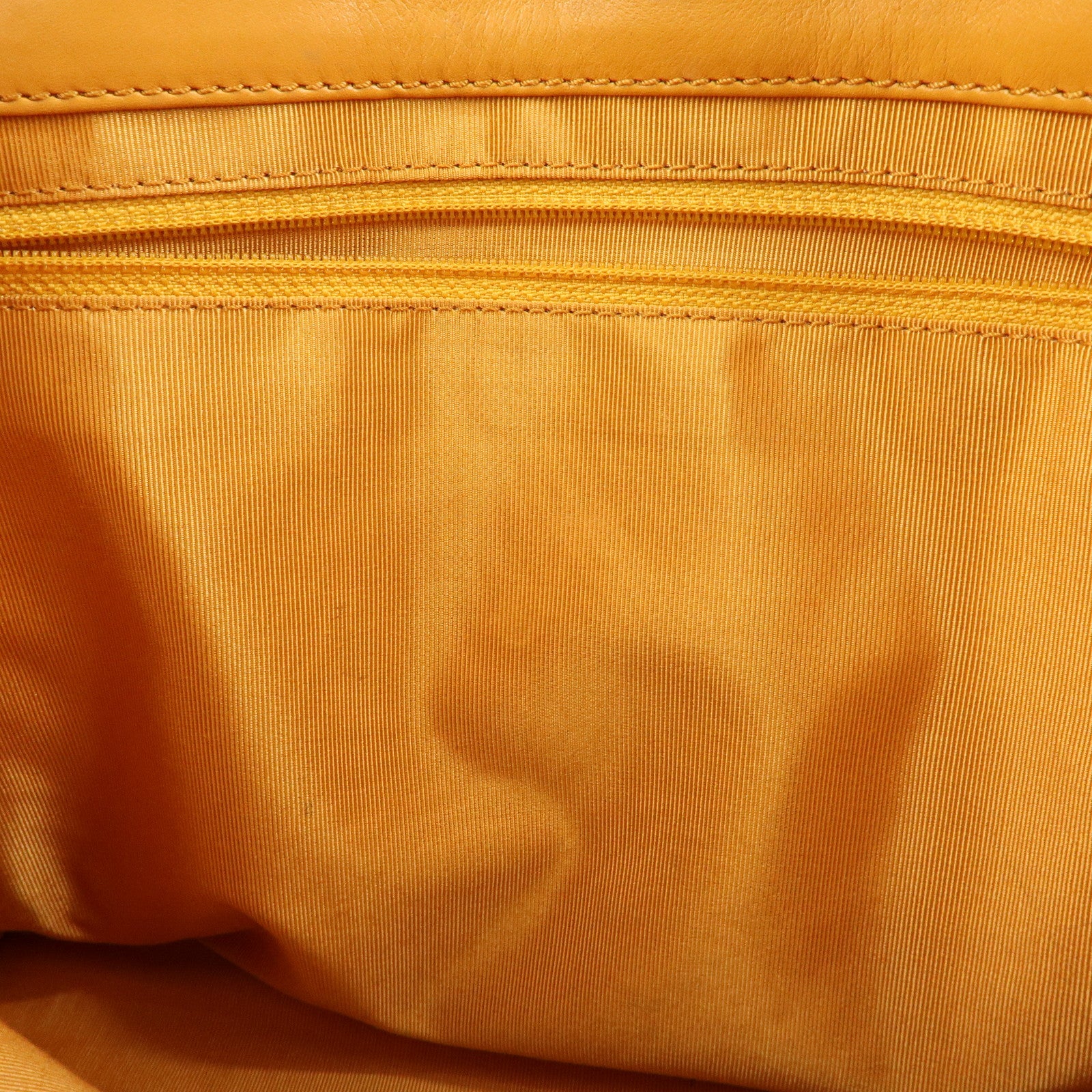 CHANEL COCO Mark Leather Tote Bag Shoulder Bag Orange