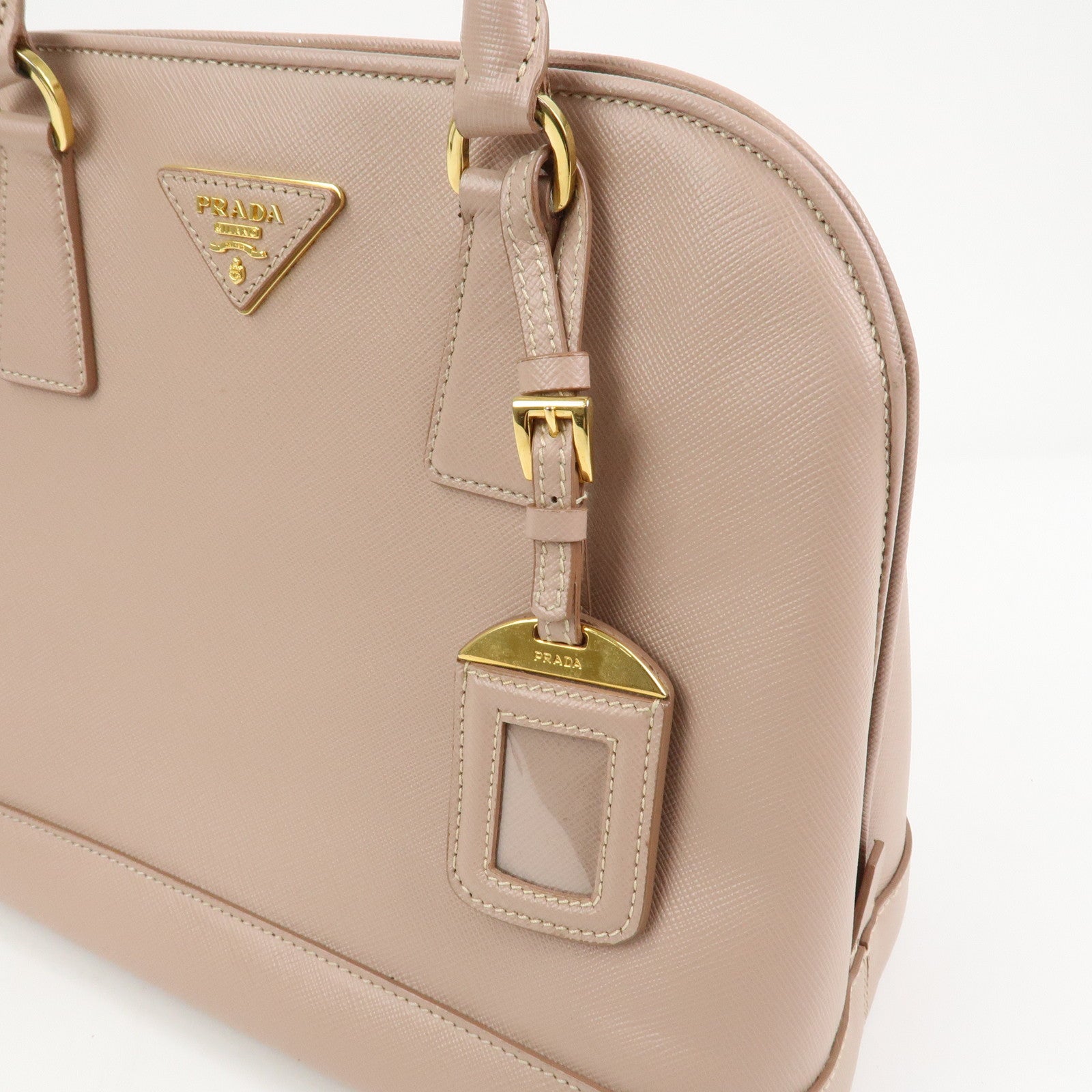 PRADA Triangle Logo Saffiano Leather 2Way Bag Hand Bag Pink BN2567