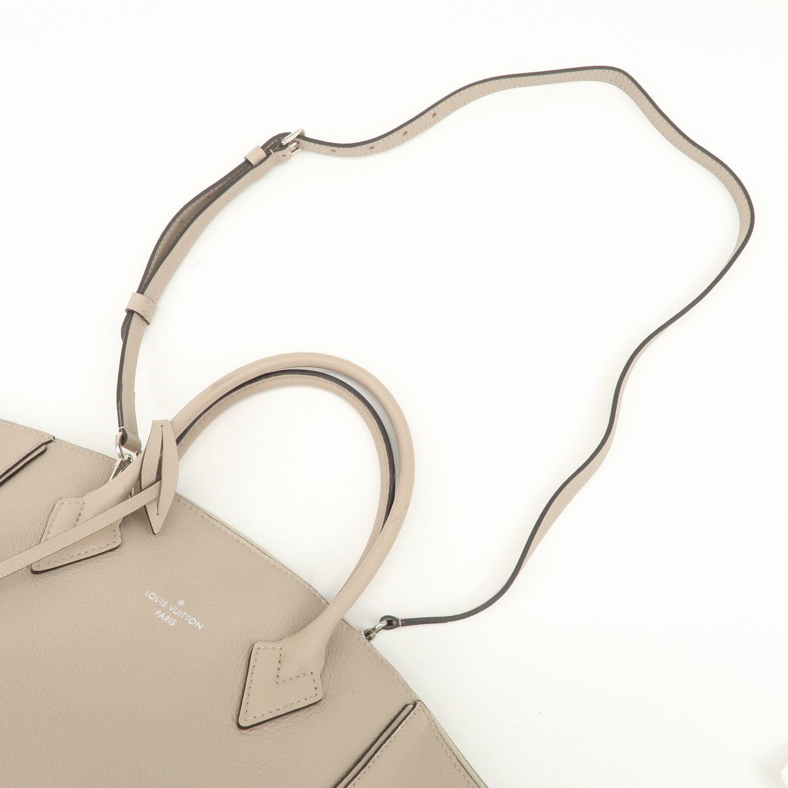 Louis Vuitton PARNASSEA Lock It MM Hand Bag Tote Bag Beige M94593