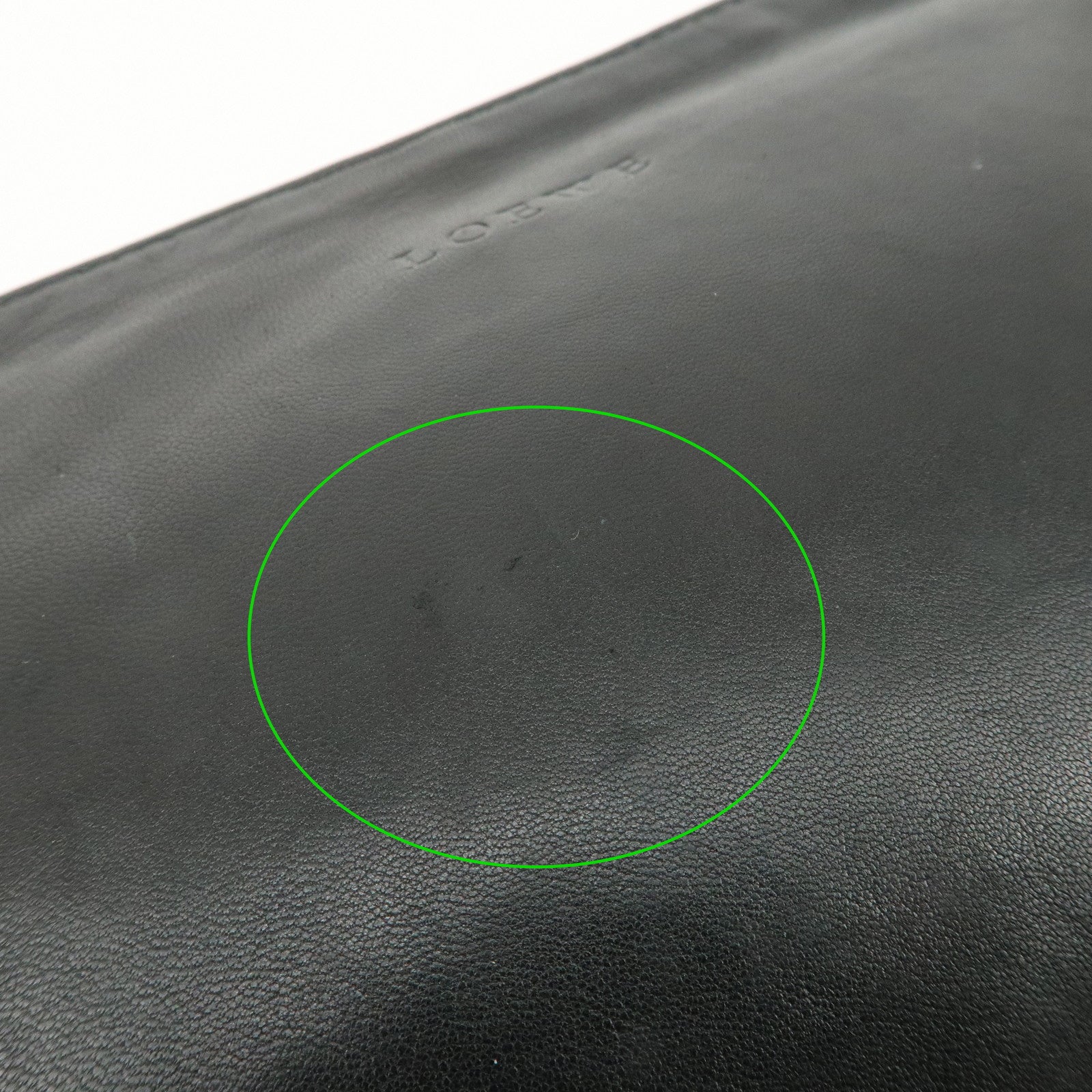 LOEWE Pony Hair Leather Pouch Leopard Brown Black Gold HDW Used