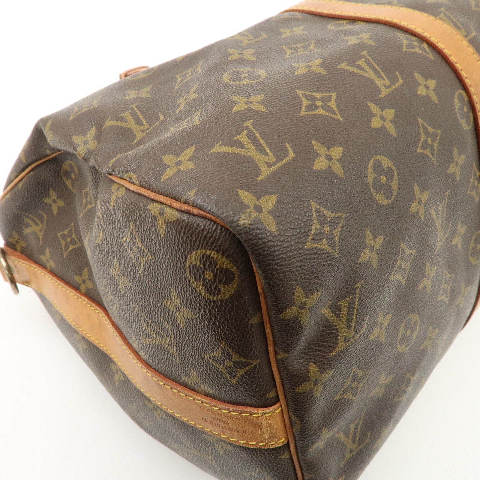 Louis Vuitton Monogram Keep All 45 Boston Bag Brown M41418 Used
