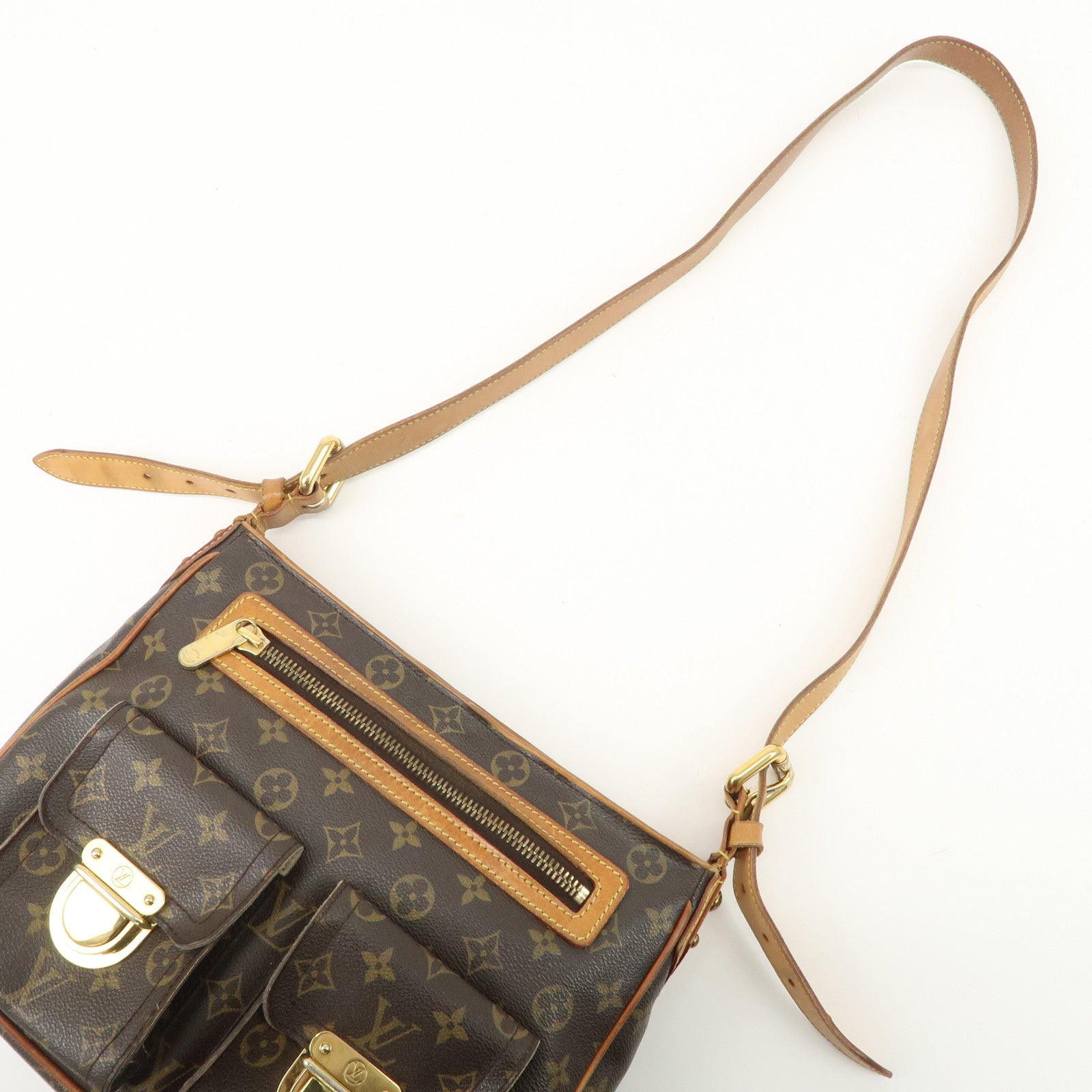 Louis Vuitton Monogram Hudson GM Shoulder Bag Brown M40045 Used