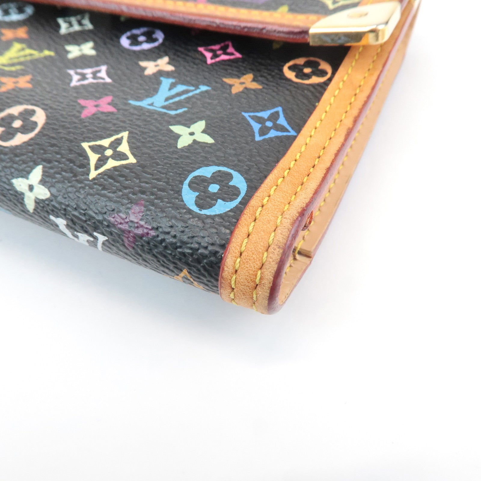 Louis Vuitton Monogram Multicolor Porte Trezor International Wallet M92658 Used