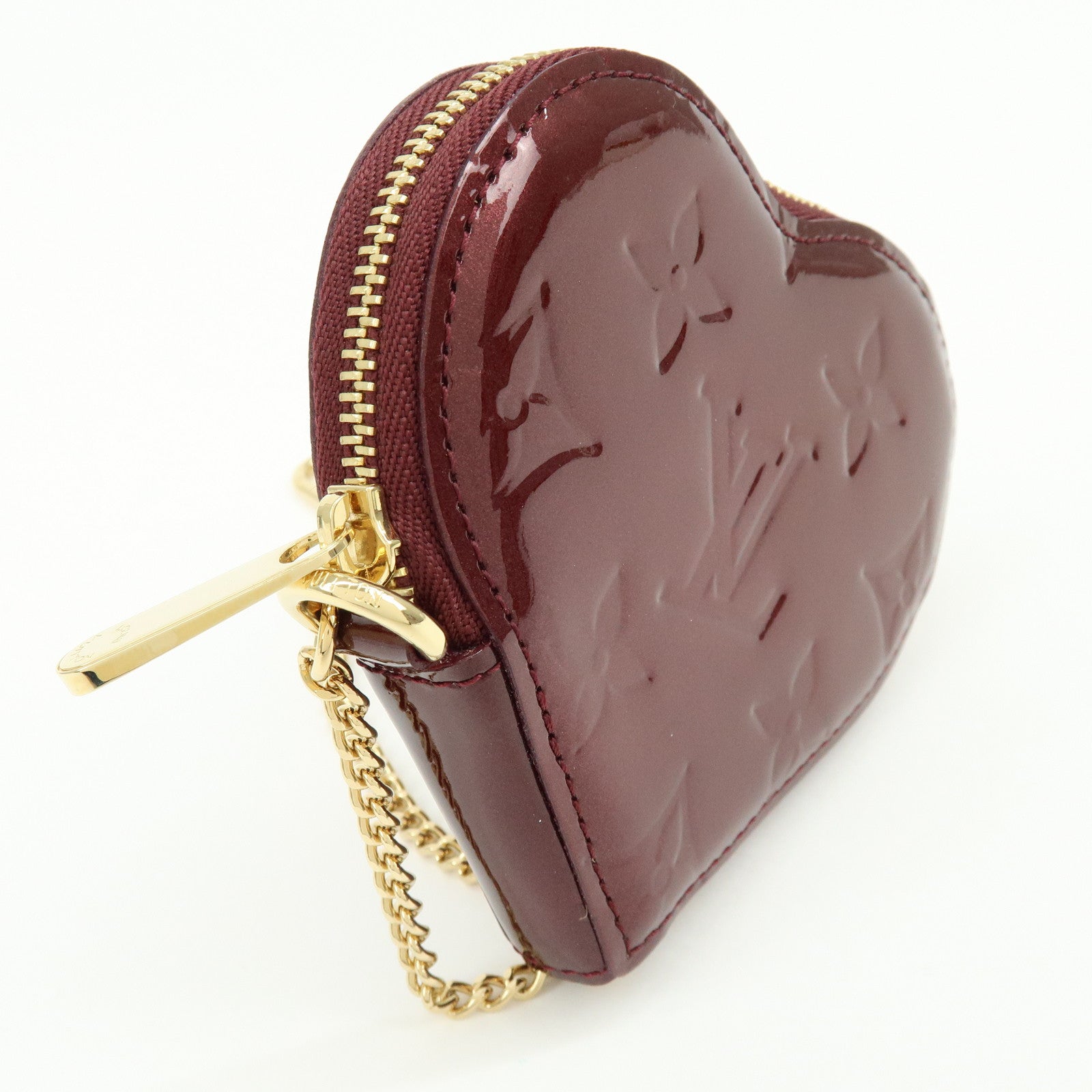 Louis Vuitton Monogram Vernis Porte Monnaie Coeur Coin Case M91480