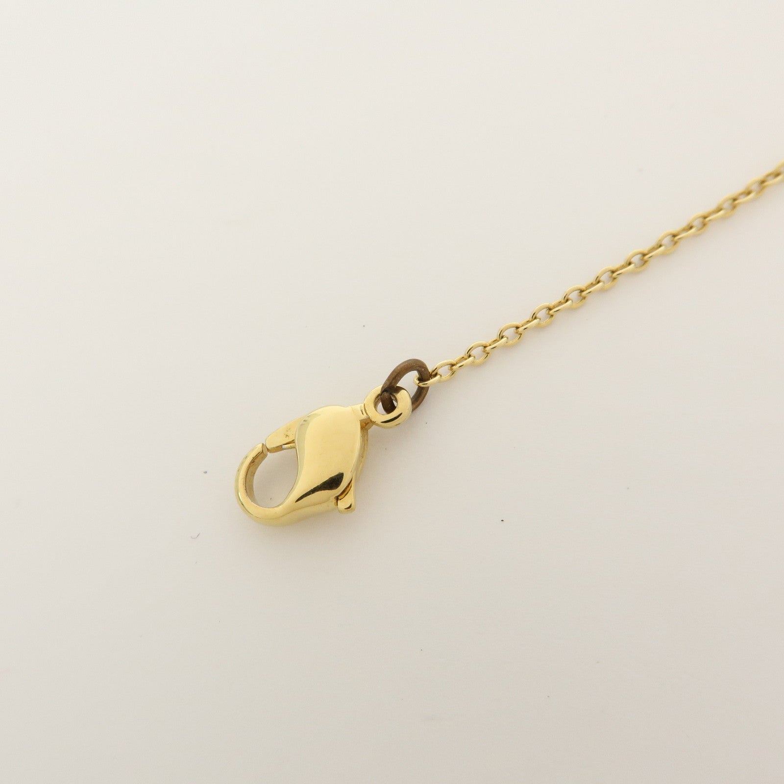 Christian Dior Logo Heart Pendant Metal Necklace Gold