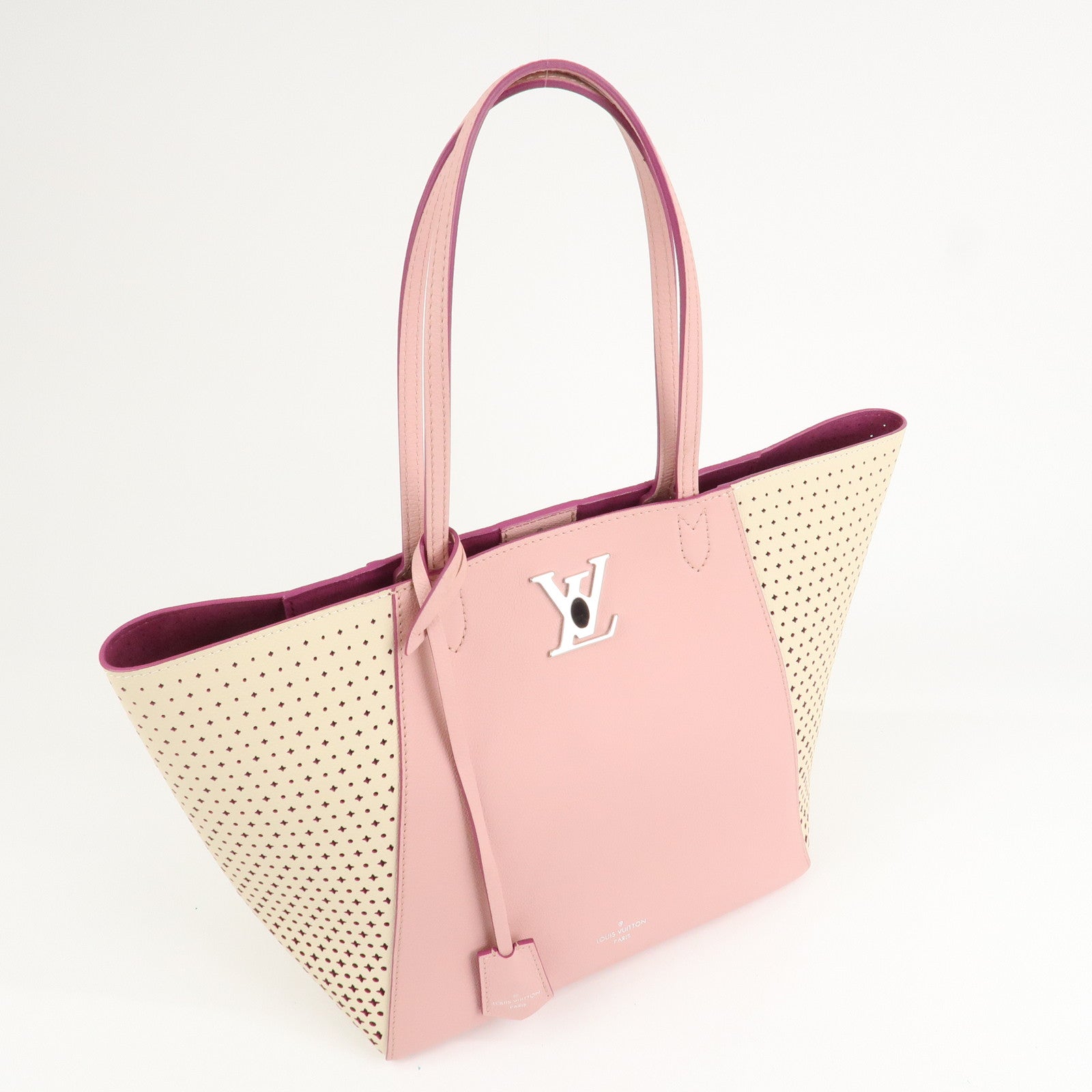 Louis Vuitton Leather Rock Me Cover Tote Bag Rose M54578