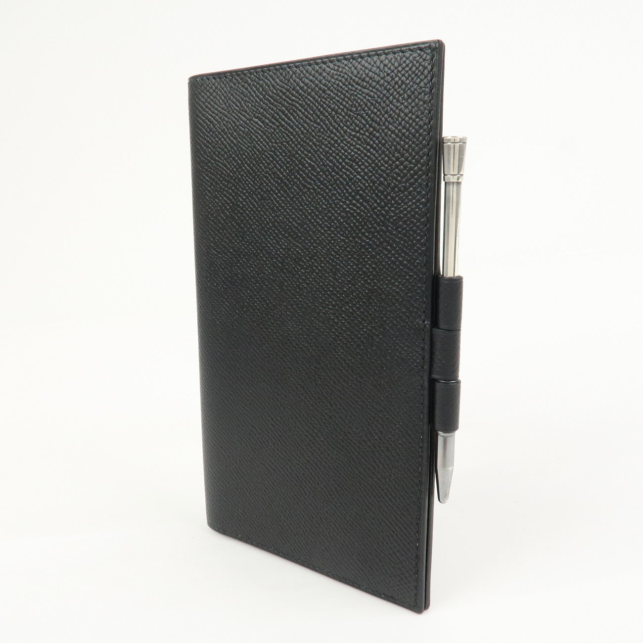 HERMES Epsom Leather Vision Agenda Planner Cover □B Stamped Black