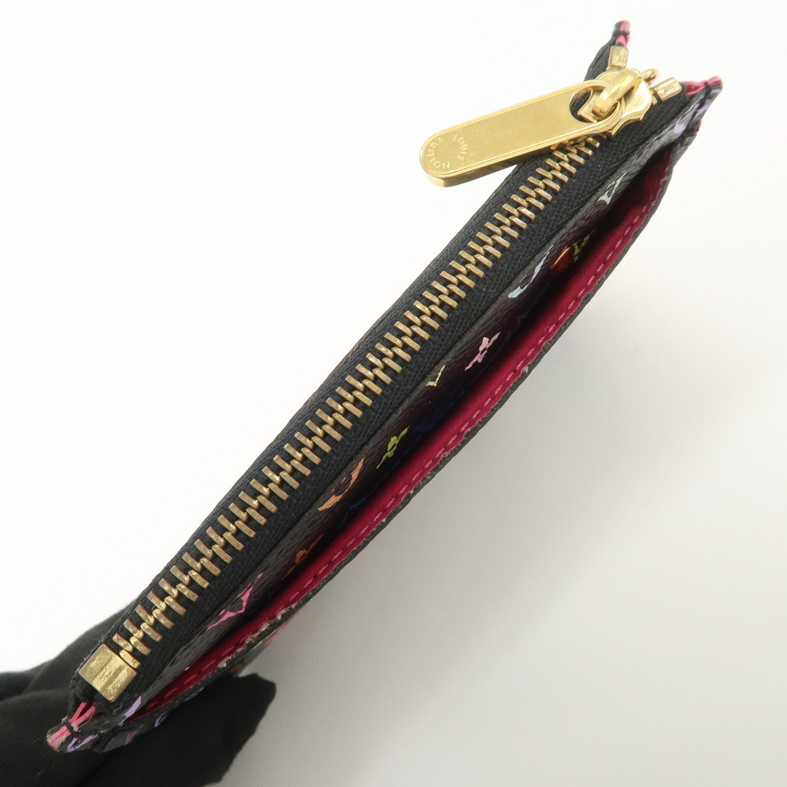 Louis Vuitton Monogram Multicolor Pochette Cles Coin Case Noir M93735