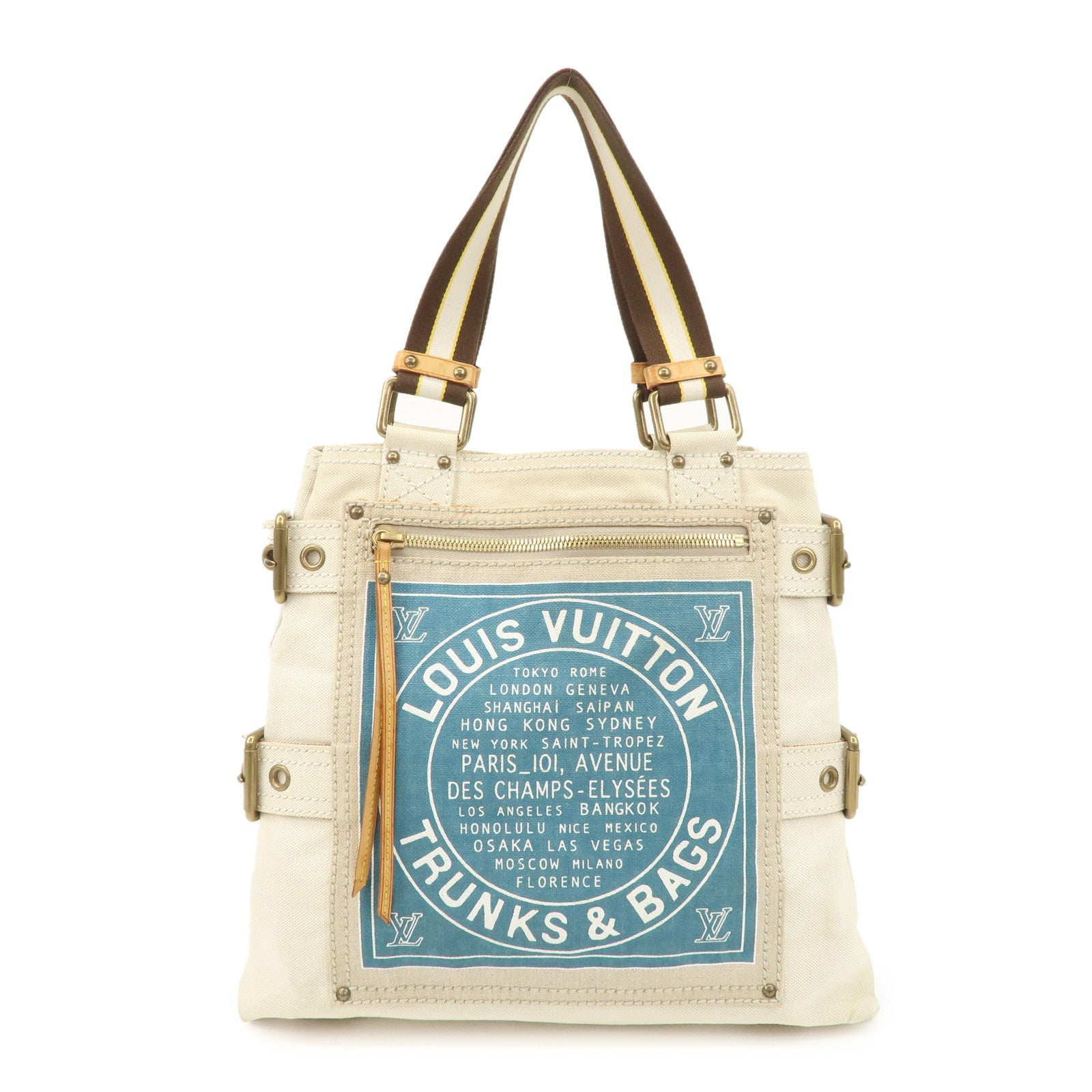 Louis Vuitton Cruise Line Globe Shopper MM Shoulder Bag M95114 Used