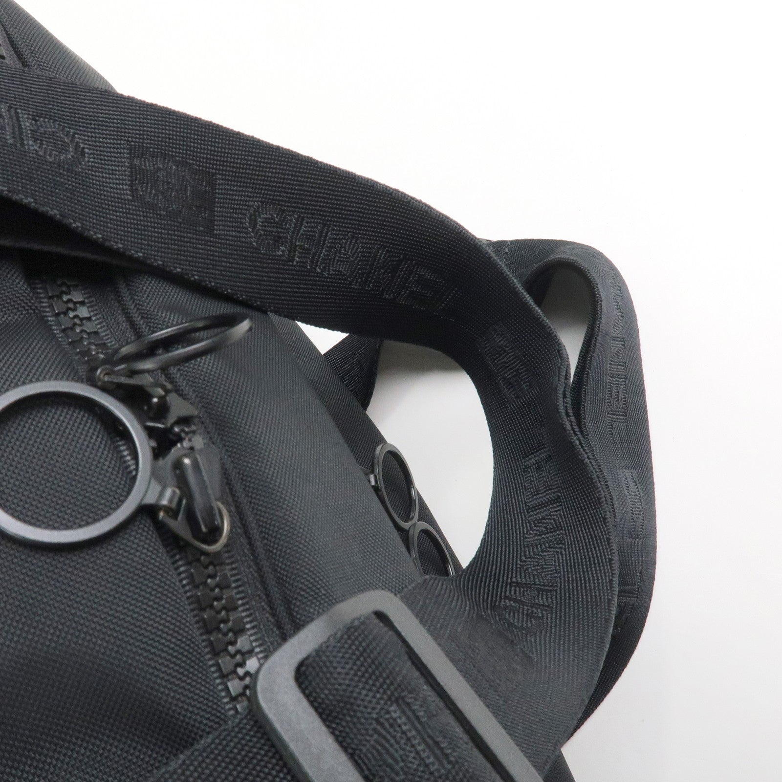 CHANEL COCO Mark Sport Line Nylon Boston Bag Shoulder Bag Black