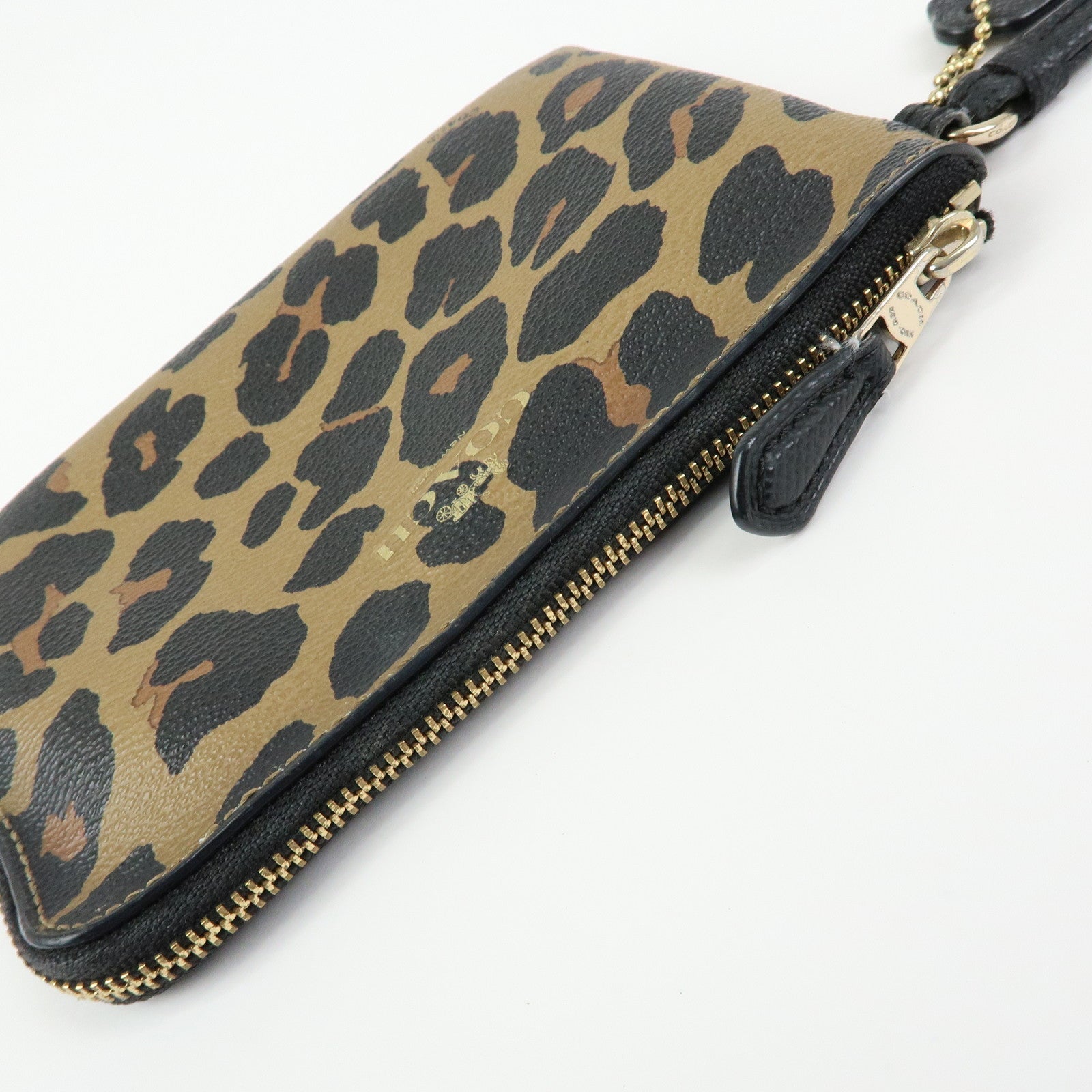 COACH Signature Set of 3 Pouch Cosmetic Case Red Brown Multicolor