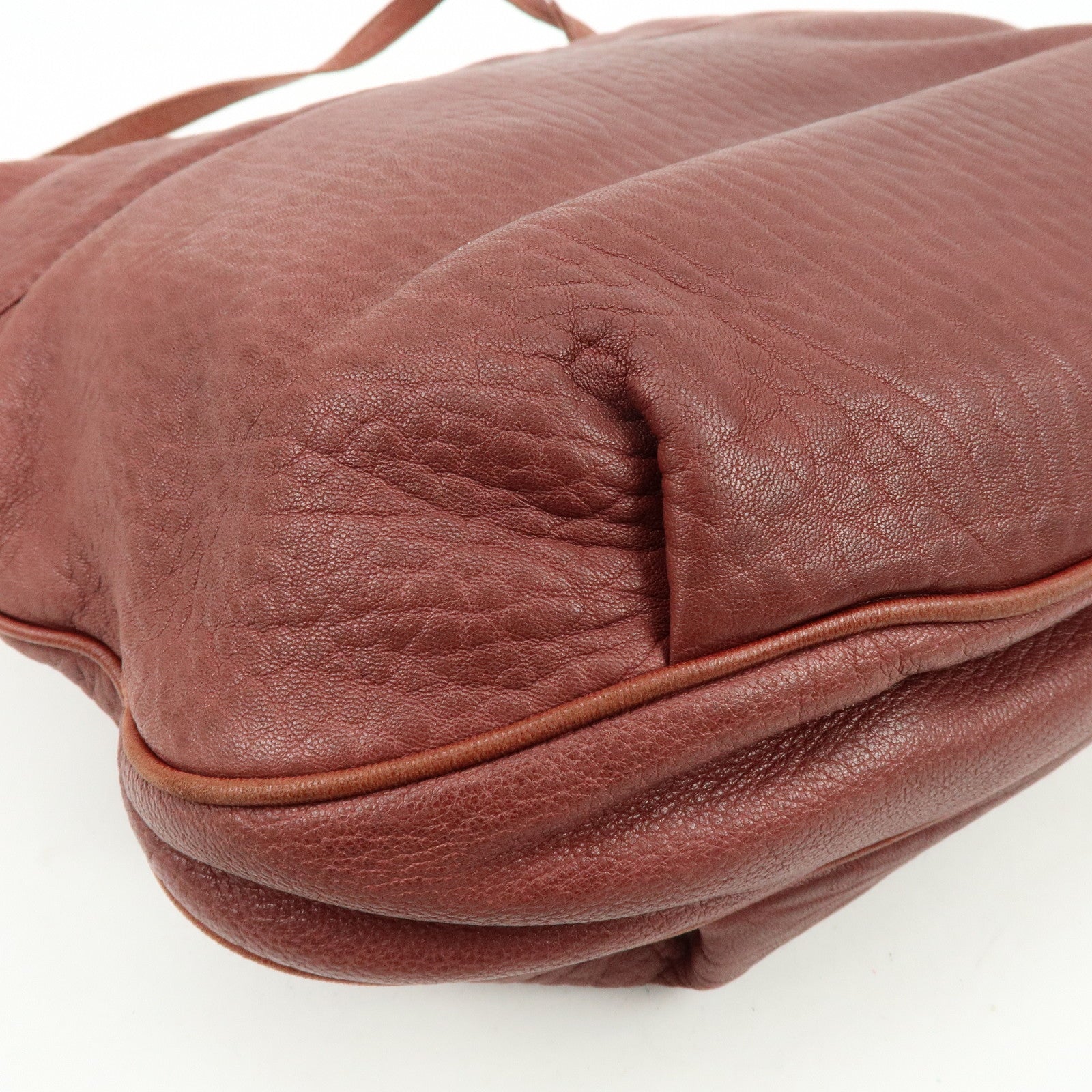 LOEWE Anagram Leather Tote Bag Shoulder Bag Bordeaux