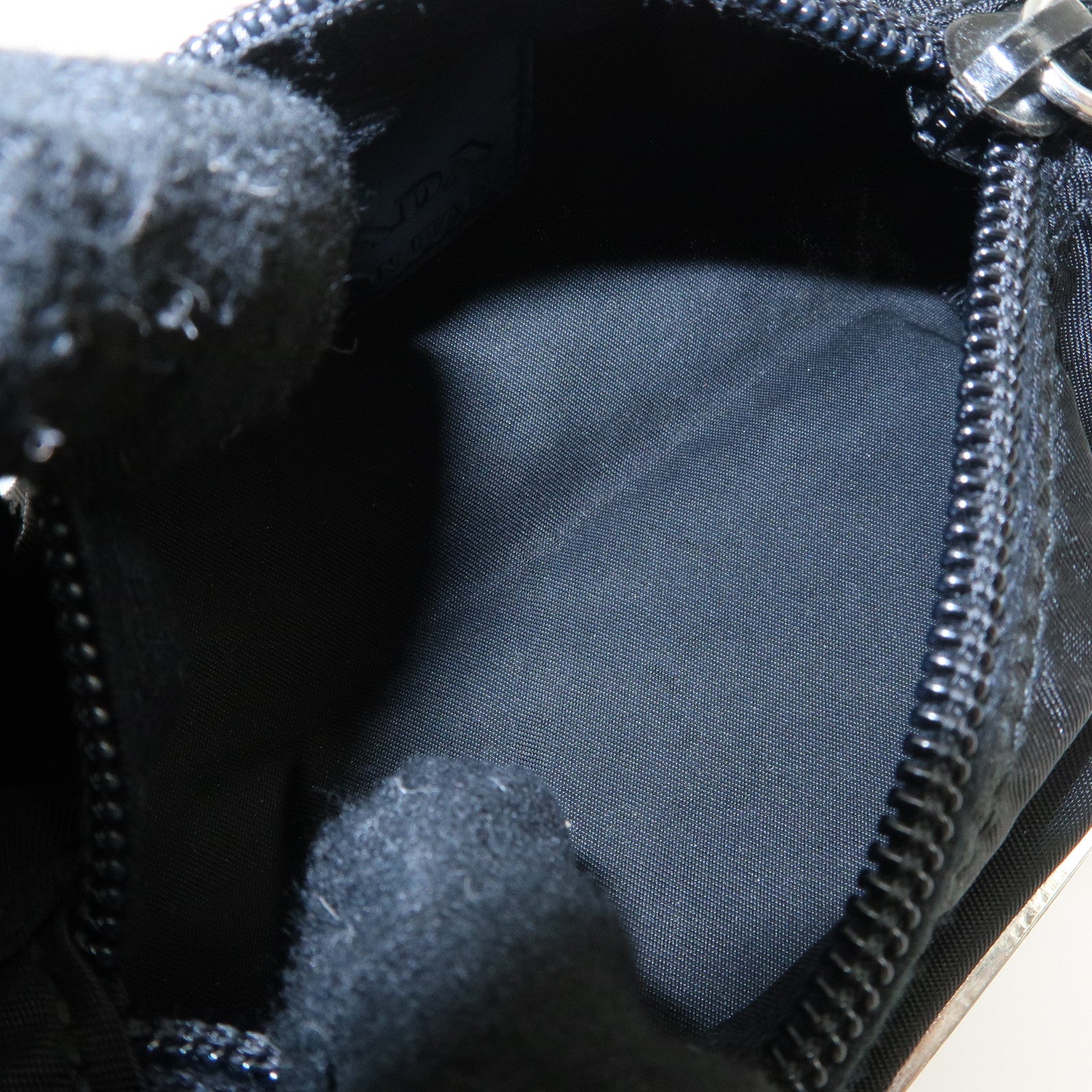 PRADA Set of 2 Nylon Leather Cosmetic Pouch Orange Black 1N0175 Used