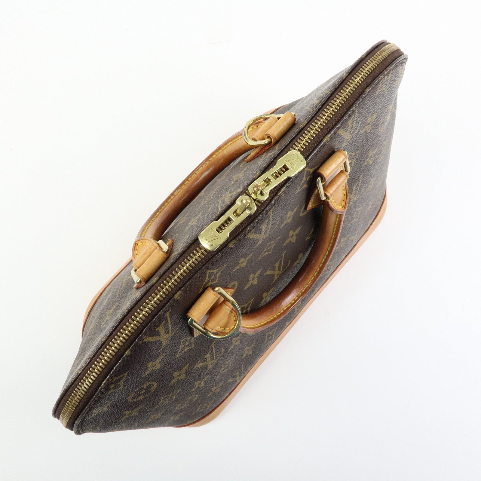 Louis Vuitton Monogram Alma Hand Bag Brown M51130