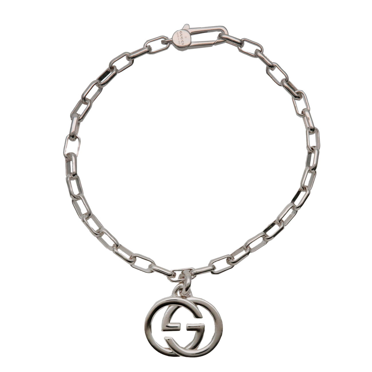 GUCCI Interlocking G Bracelet SV925 Silver 295711