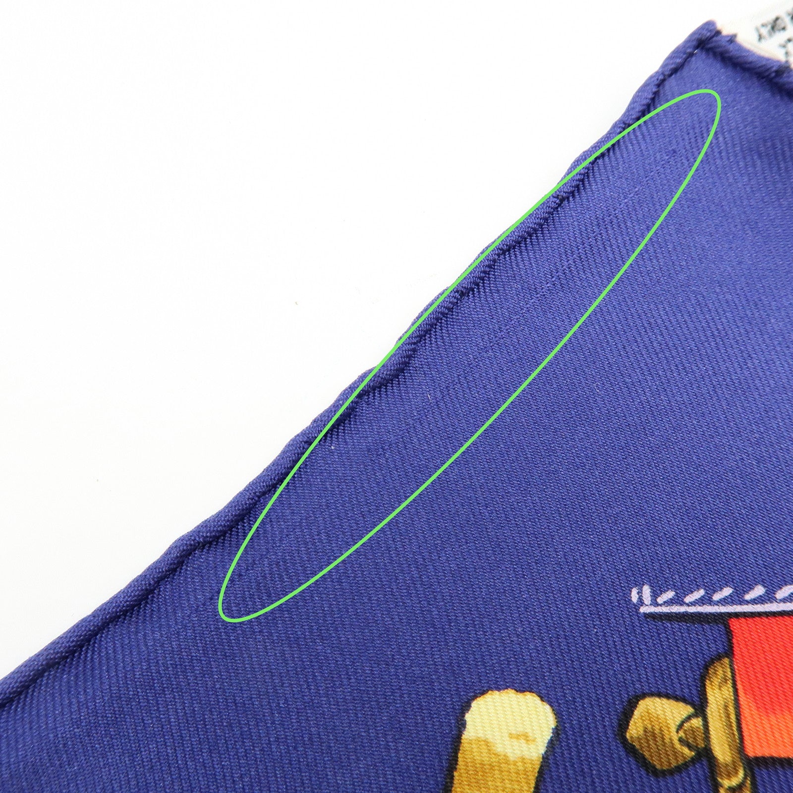 HERMES Carre 90 Silk100% Scarf RETOUR DE PECHE Blue Red Gold