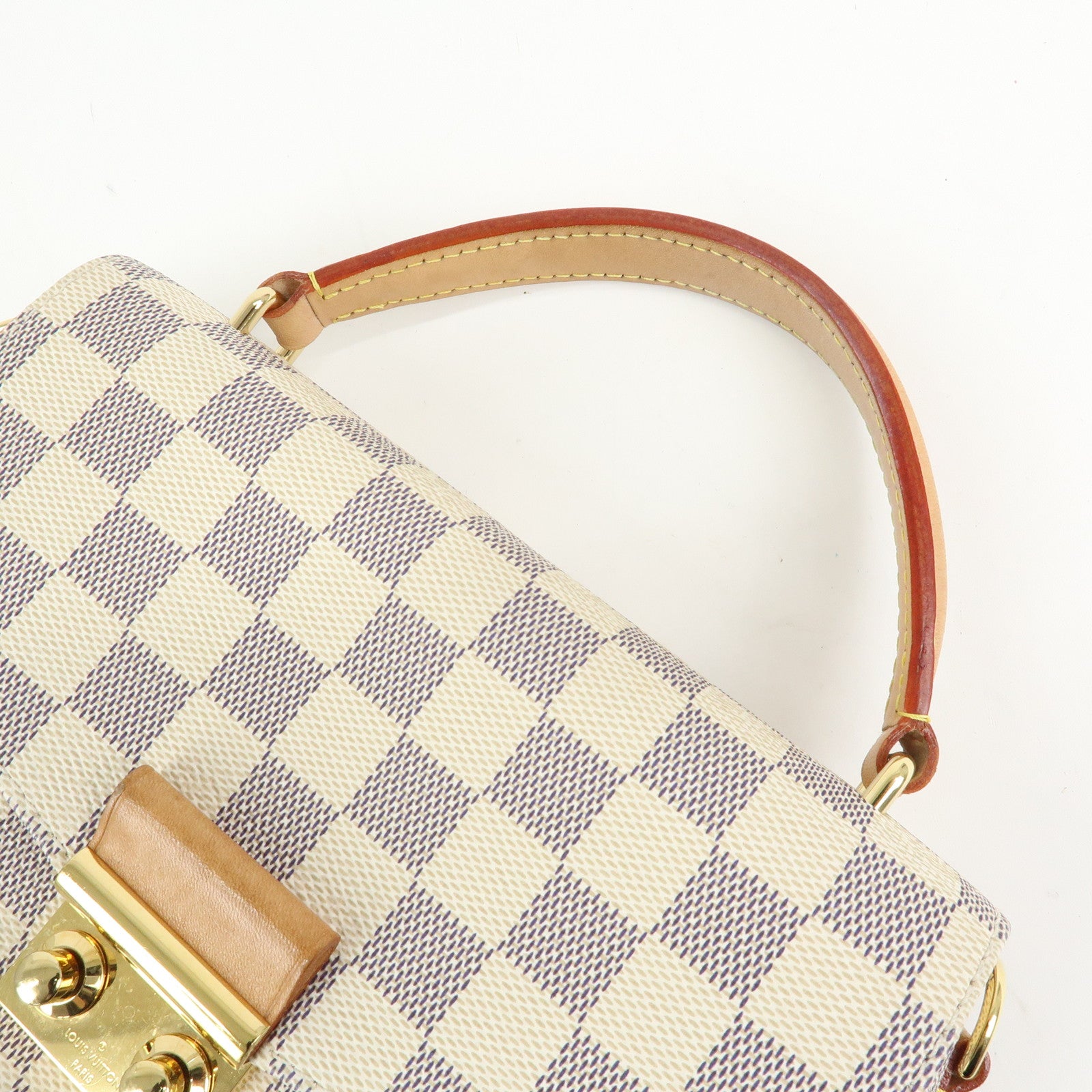 Louis Vuitton Damier Azur Croisette Canvas Leather 2Way Bag N41581
