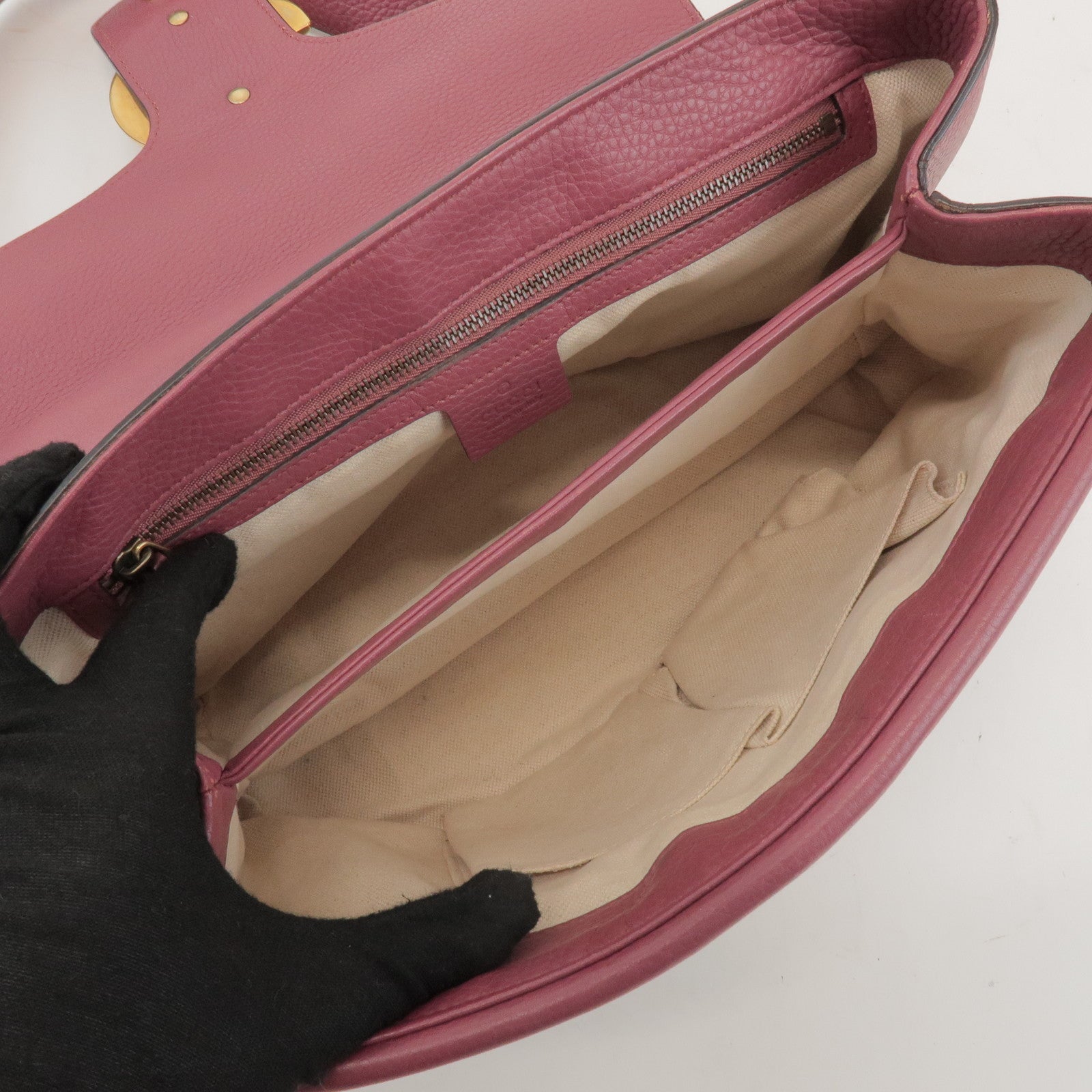 GUCCI GG Marmont Leather Shoulder Bag Rose Pink 401173