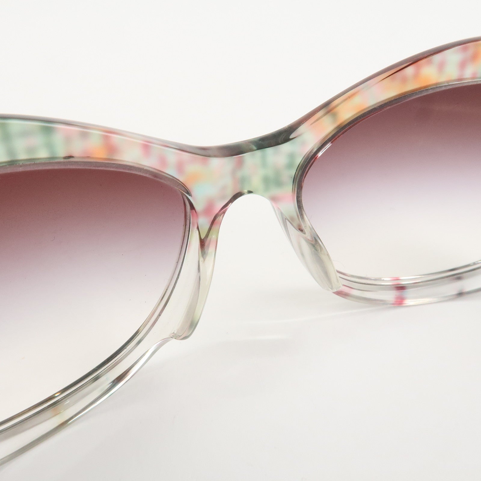 CHANEL COCO Mark Plastic Sunglasses 57□17 Multicolor 5219-A Used