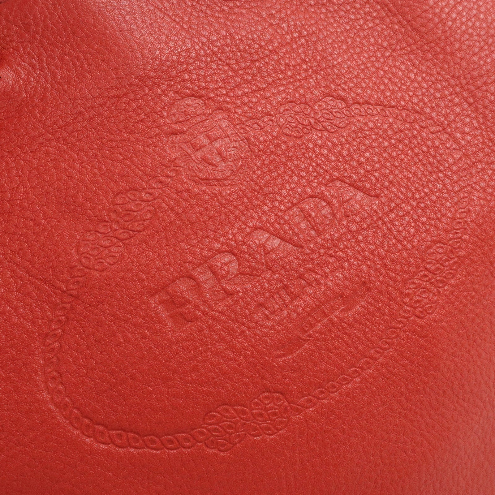 PRADA Vitello Daino Leather 2Way Tote Bag Shoulder Bag Red BR4617