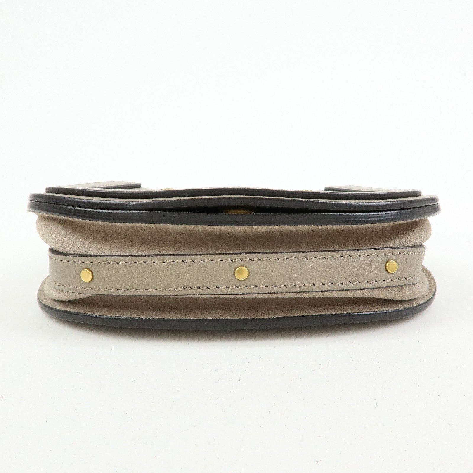 Chloe Nile Leather 2Way Bag Shoulder Bag Hand Bag Greige