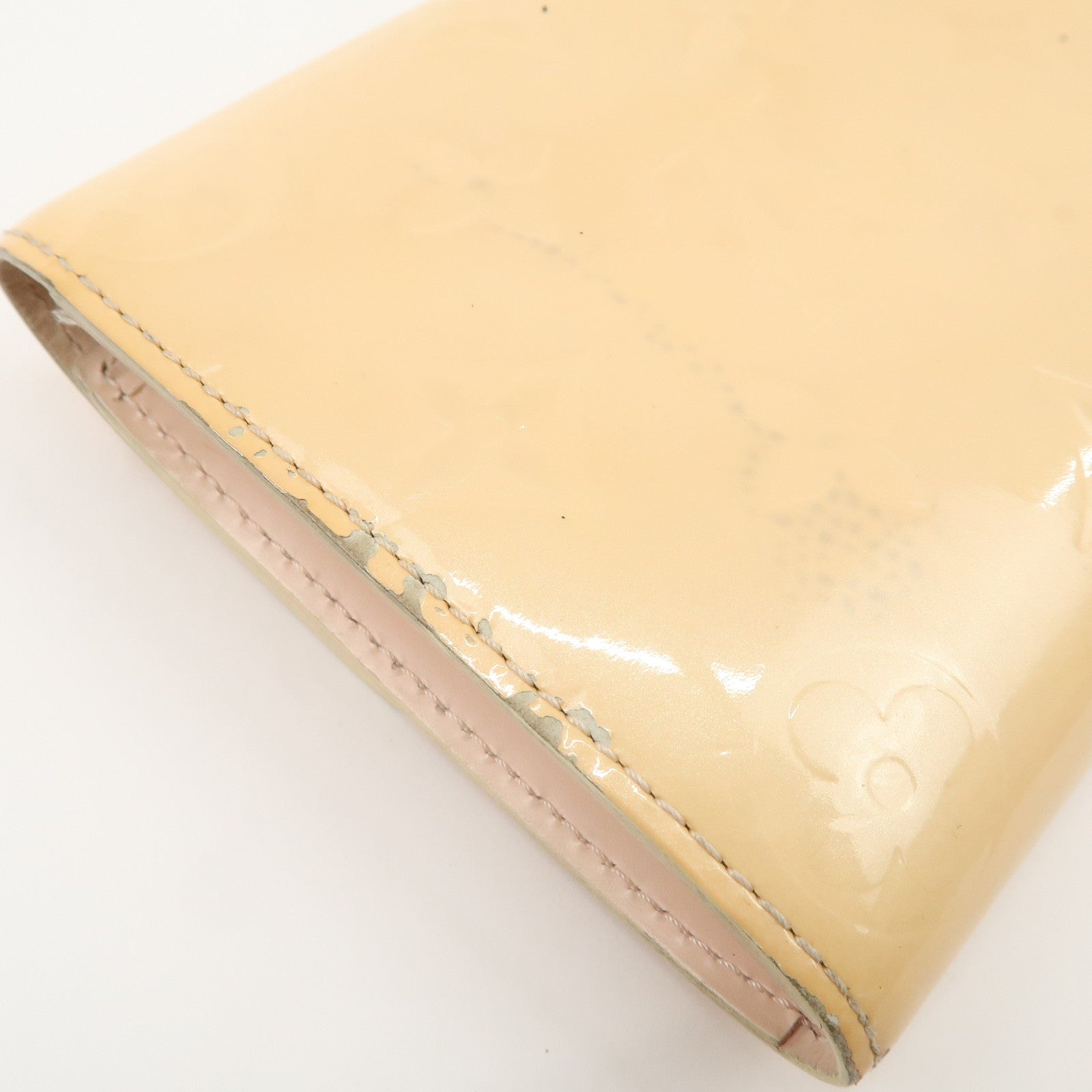 Louis Vuitton Monogram Vernis Set of 2 Long Wallet Red Pink Used