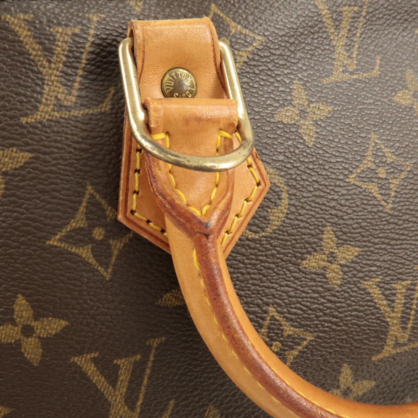 Louis Vuitton Monogram Alma Hand Bag Brown M51130 Used