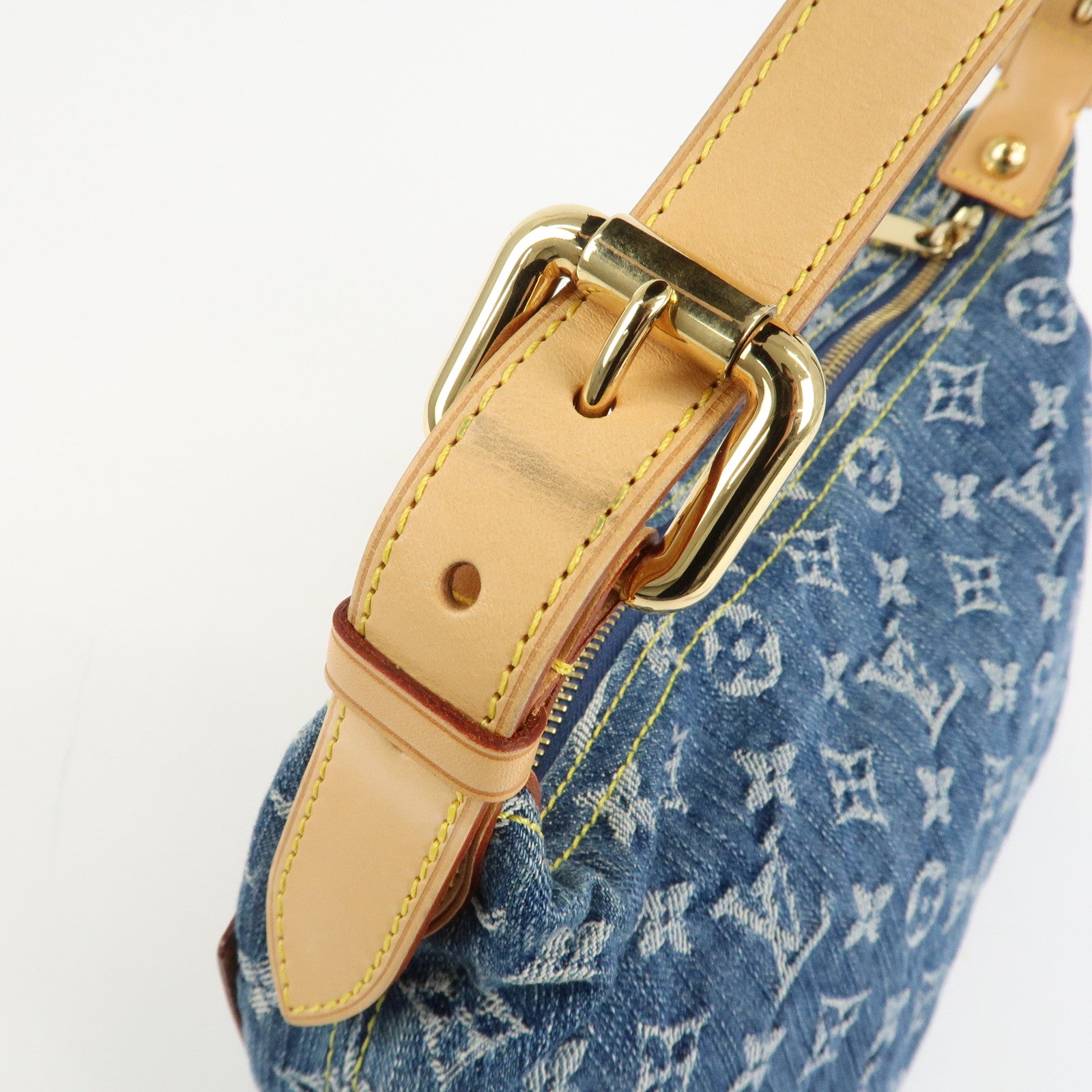 Louis Vuitton Monogram Denim Baggy PM 2Way Bag Shoulder Bag M95049 Used