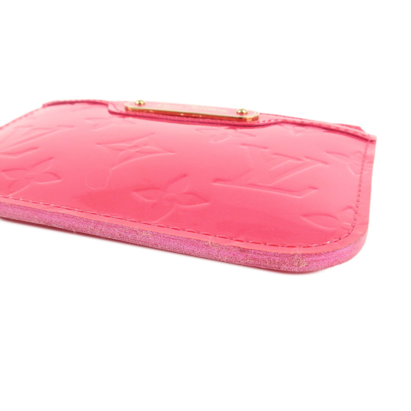 Louis Vuitton Monogram Vernis Leather Pochette Cles NM Rose Pop M93637 Used