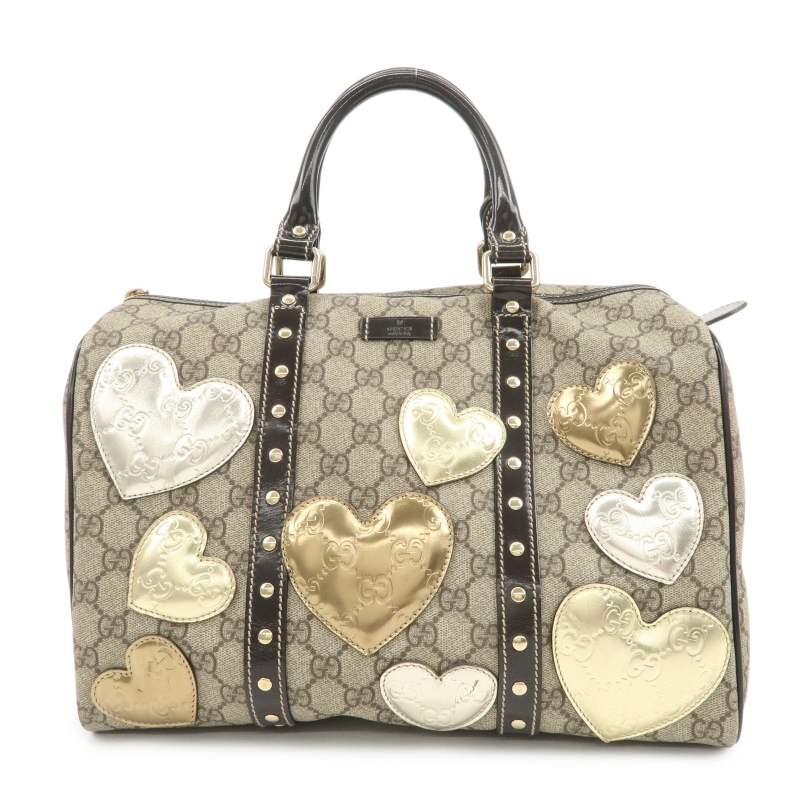 GUCCI GG Supreme Guccissima GG Plus Histoire Boston Bag 193603