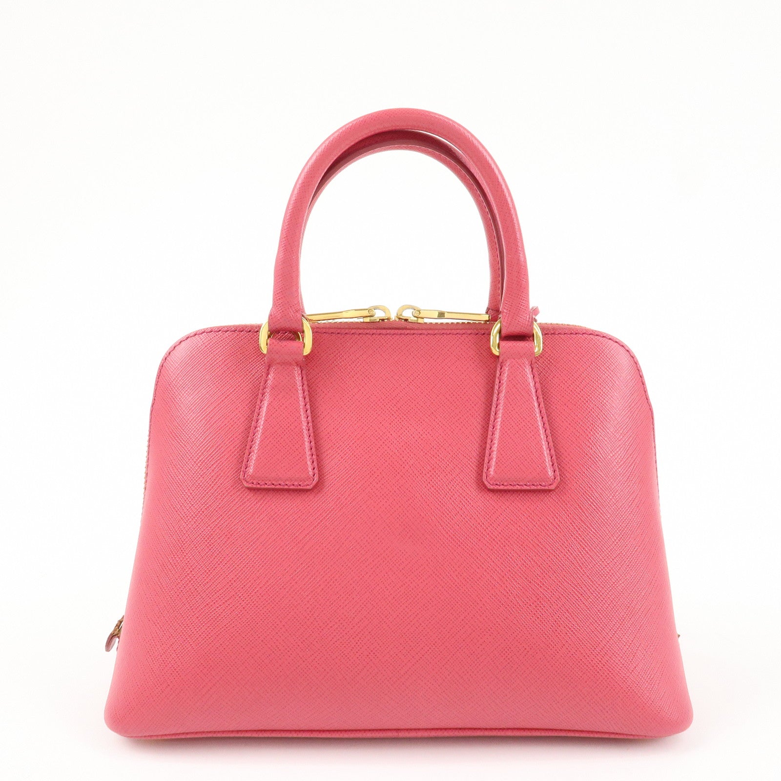 PRADA Promenade Small Saffiano Leather 2Way Bag Hand Bag Pink BL0838 Used