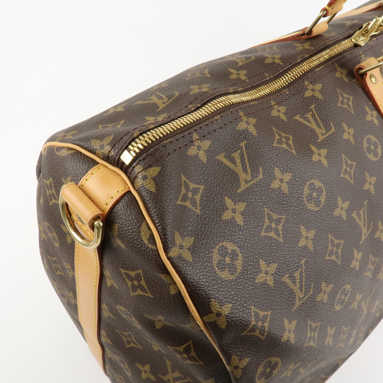 Louis Vuitton Monogram Keep All Bandouliere 60 Bag Brown M41412 Used
