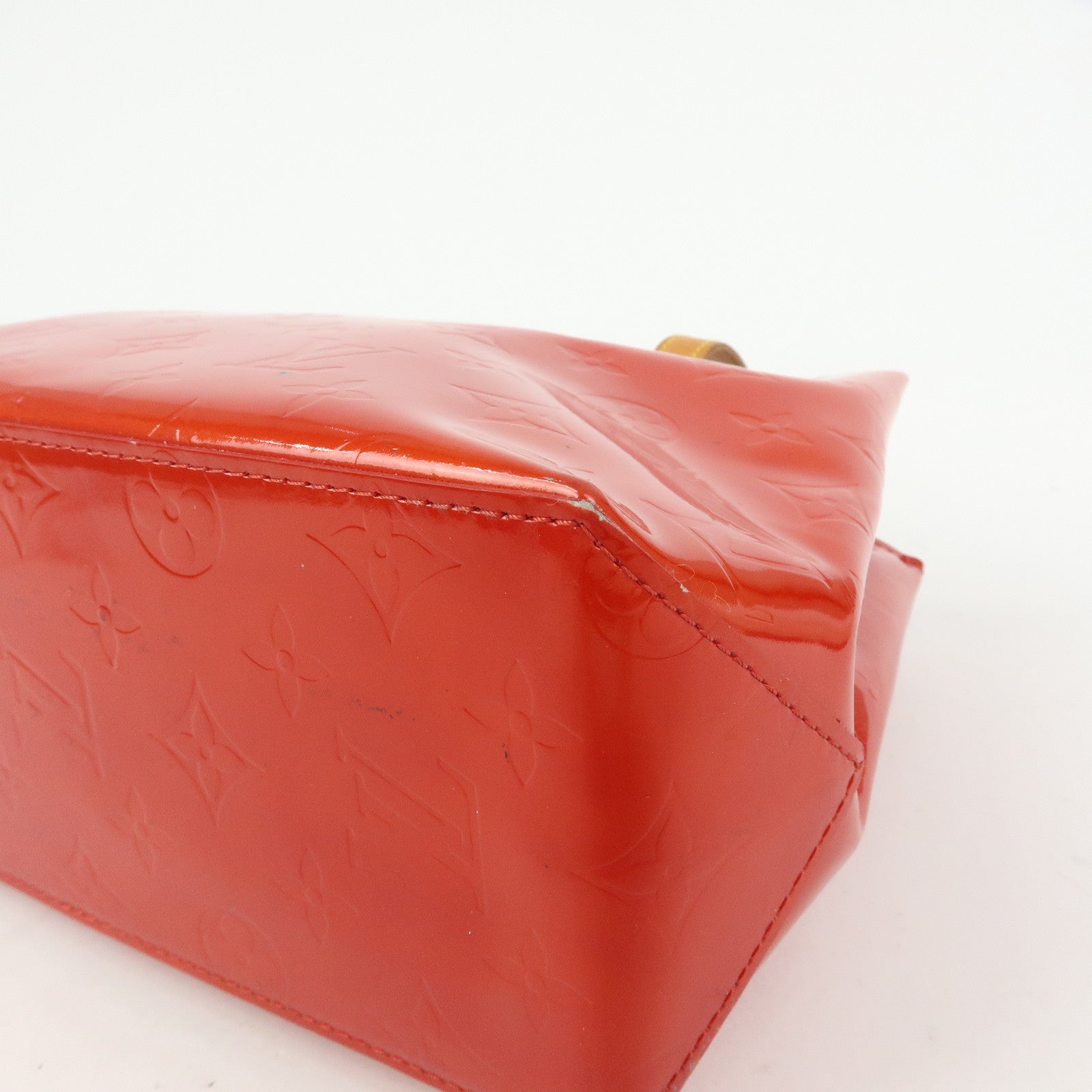 Louis Vuitton Monogram Vernis Lead PM Hand Bag Rouge M91088
