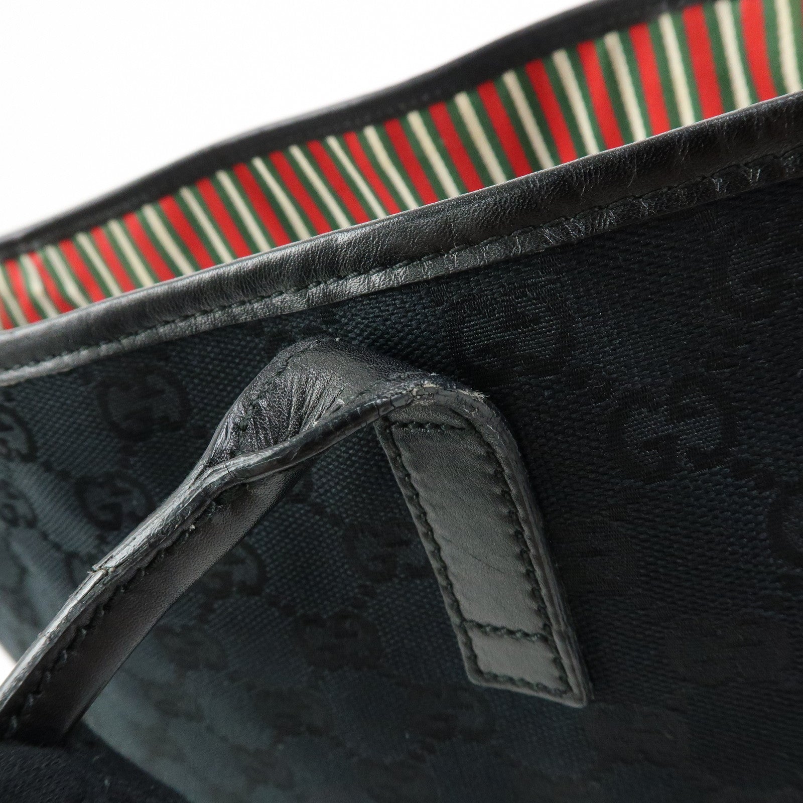 GUCCI Interlocking G New Britt GG Canvas Leather Tote Bag 169946