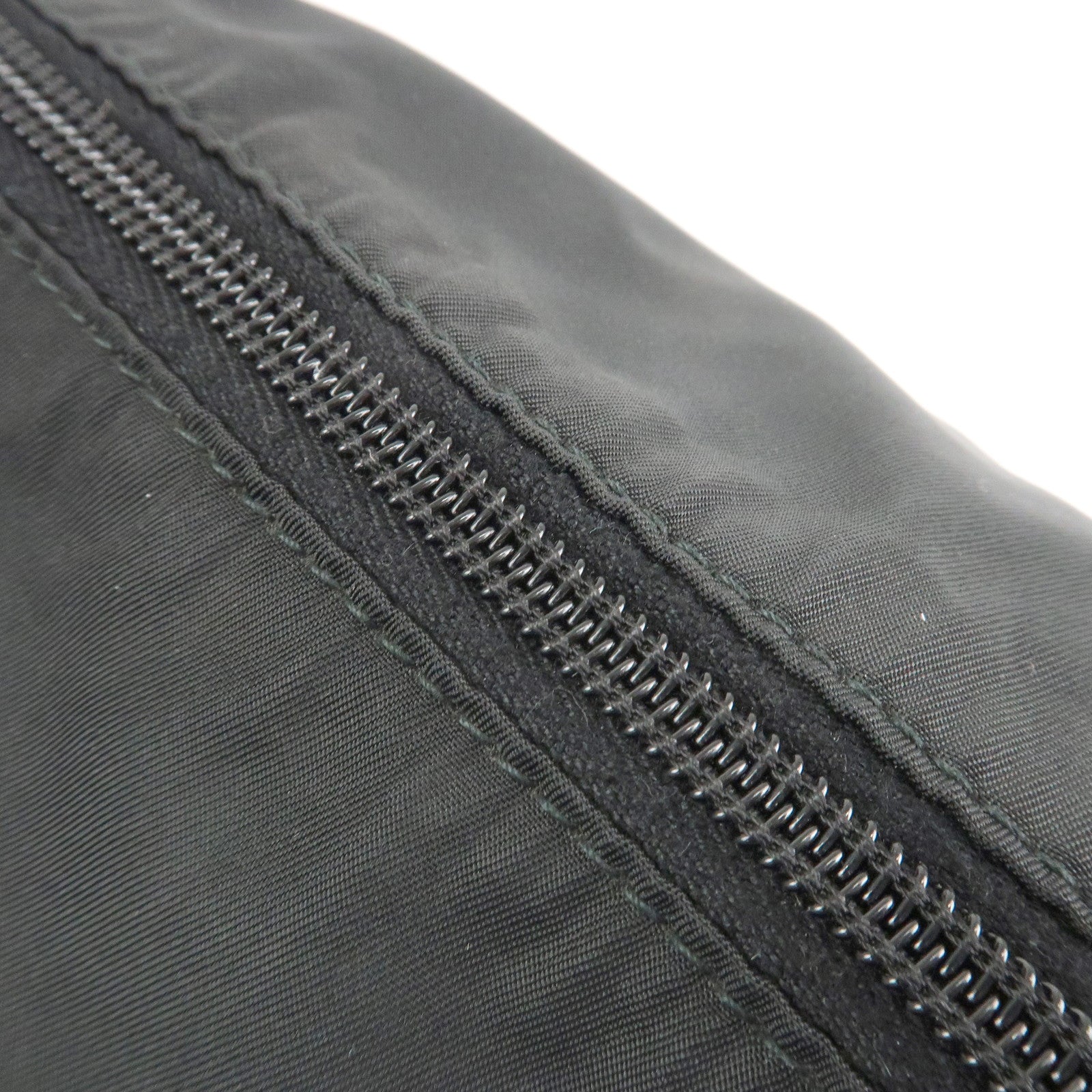 PRADA Triangle Logo Nylon Leather Shoulder bag Black