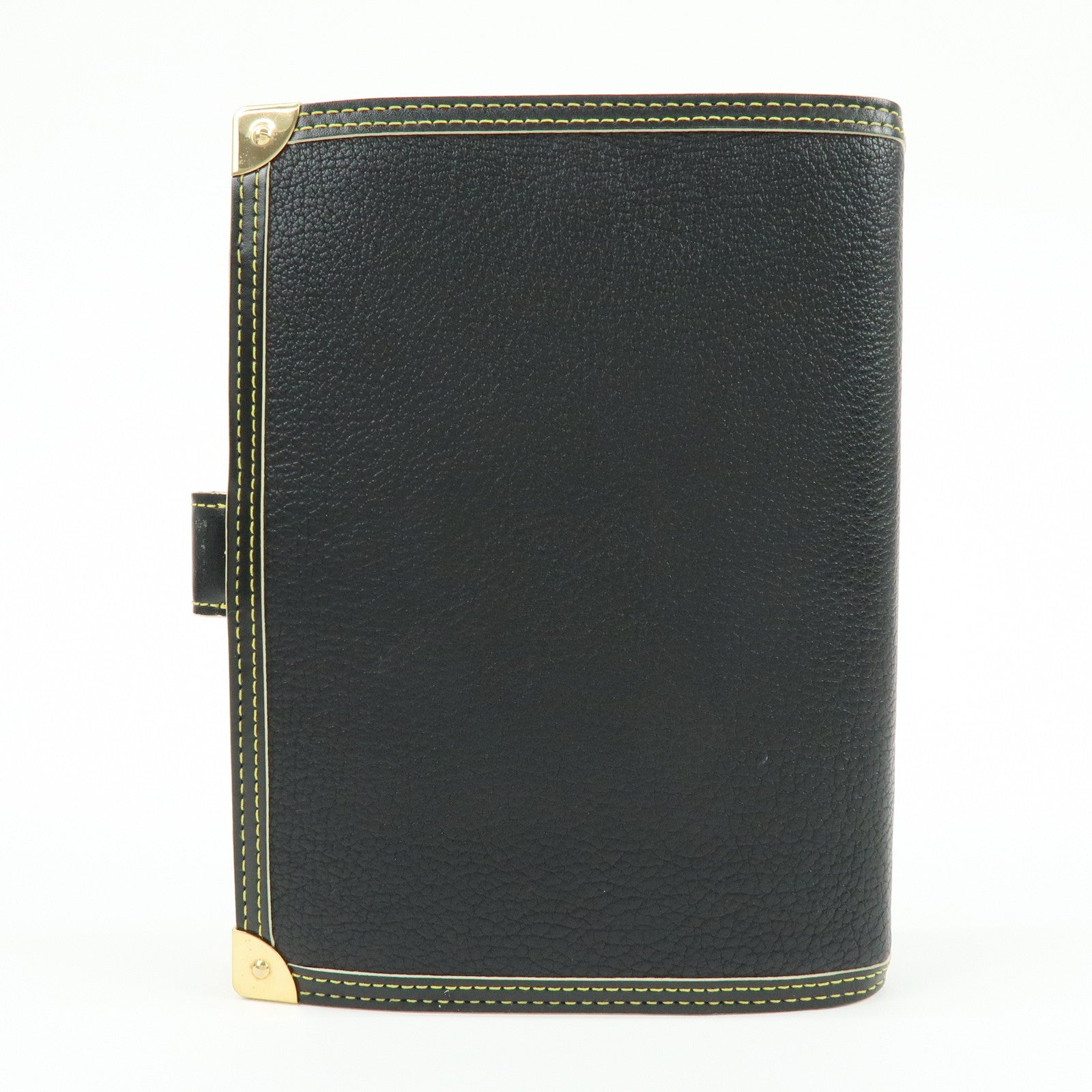 Louis Vuitton Suhari Leather Agenda MM Planner Cover Noir R20884