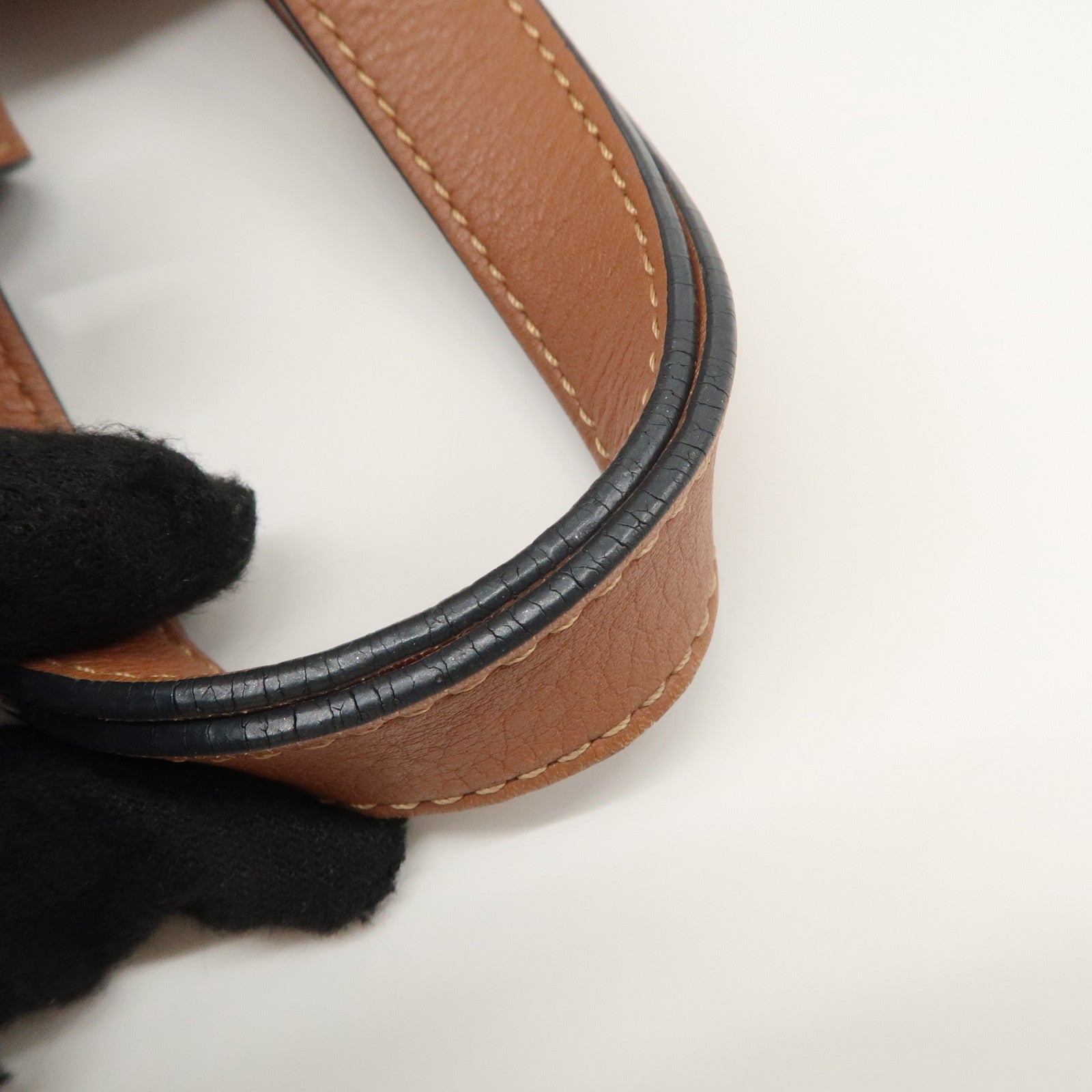 LOEWE Leather Hammock Small 2Way Bag Shoulder Bag Tan Used