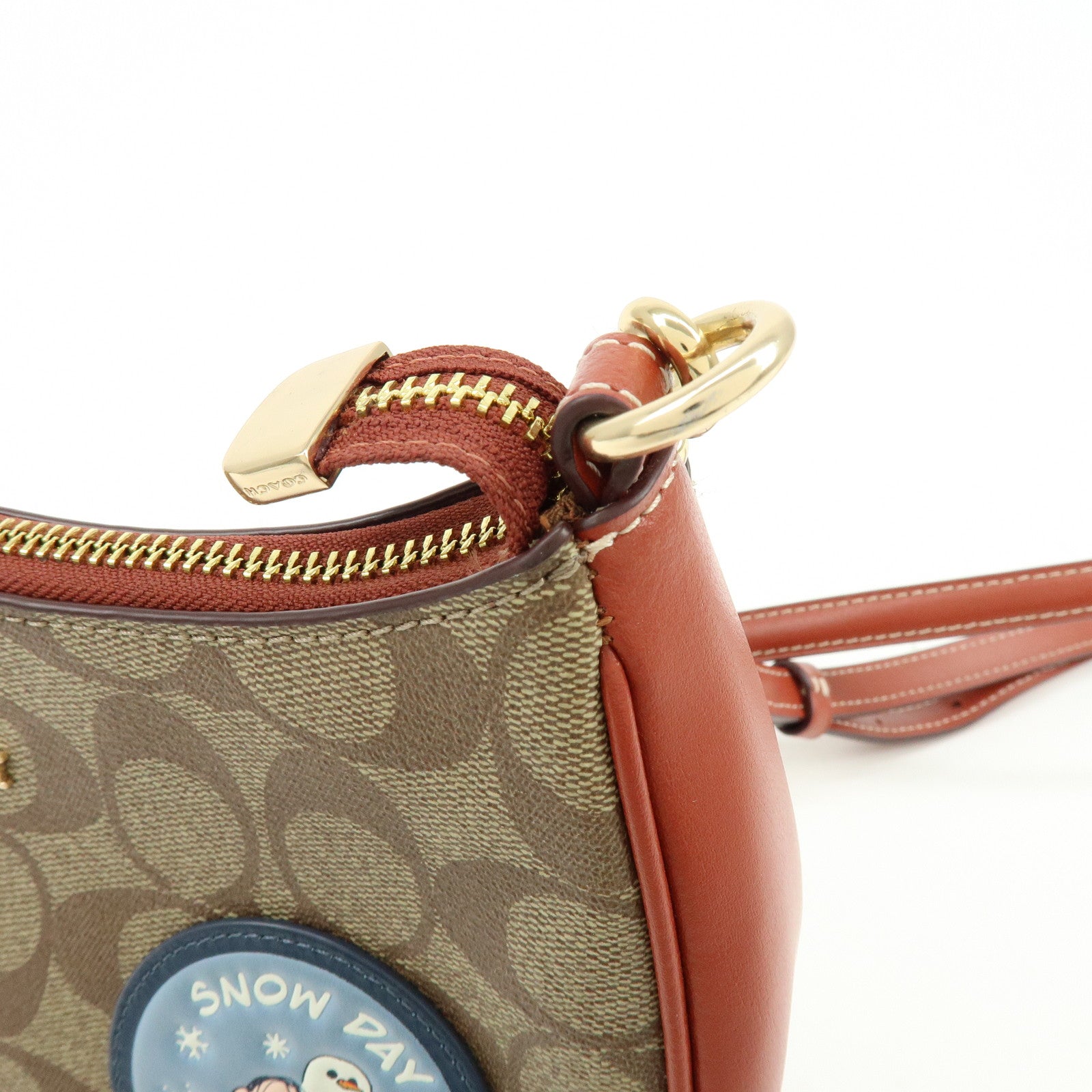 COACH PEANUTS Teri Signature PVC Leather Shoulder Crossbody Bag