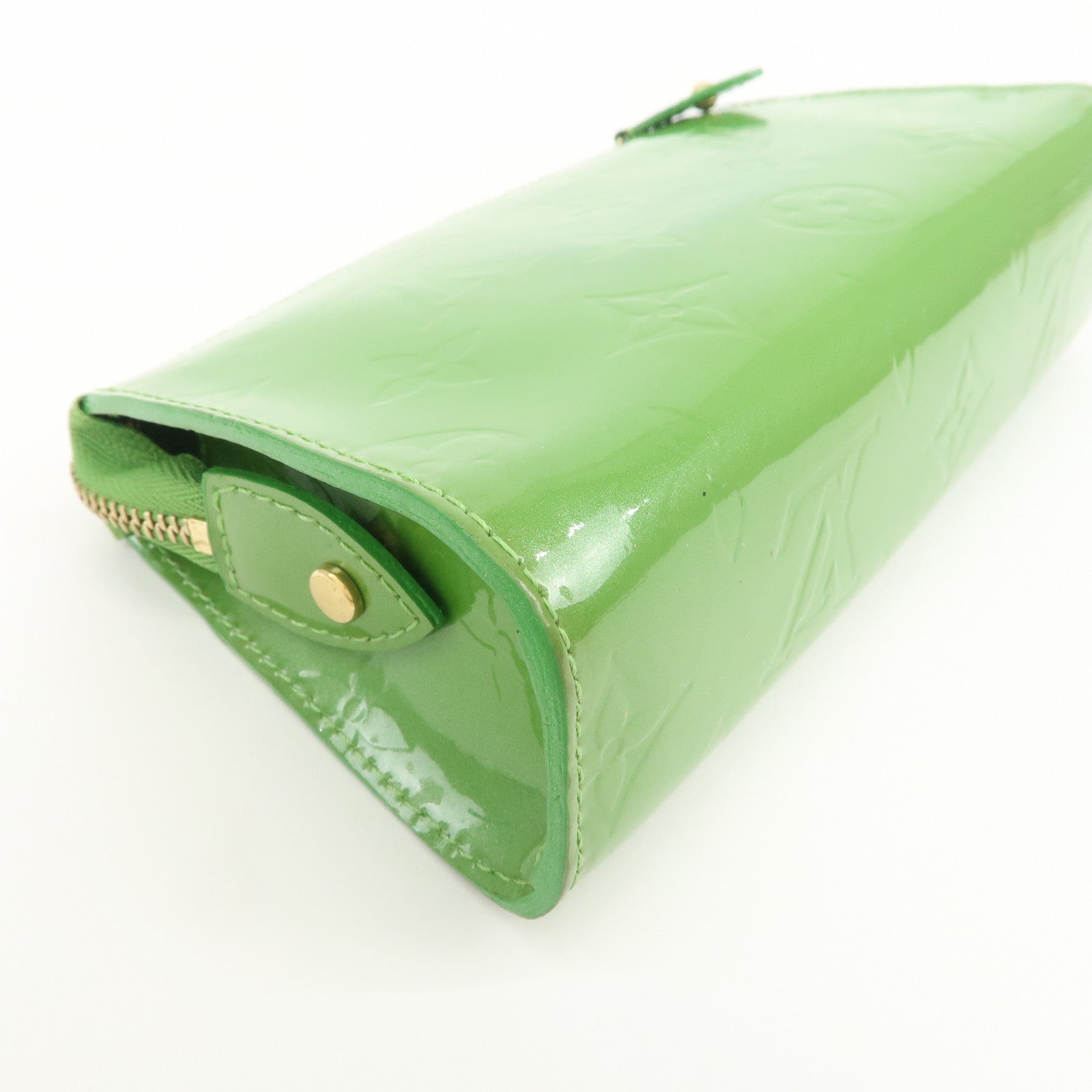 Louis Vuitton Monogram Vernis Trousse Cosmetic Pouch Green M93649