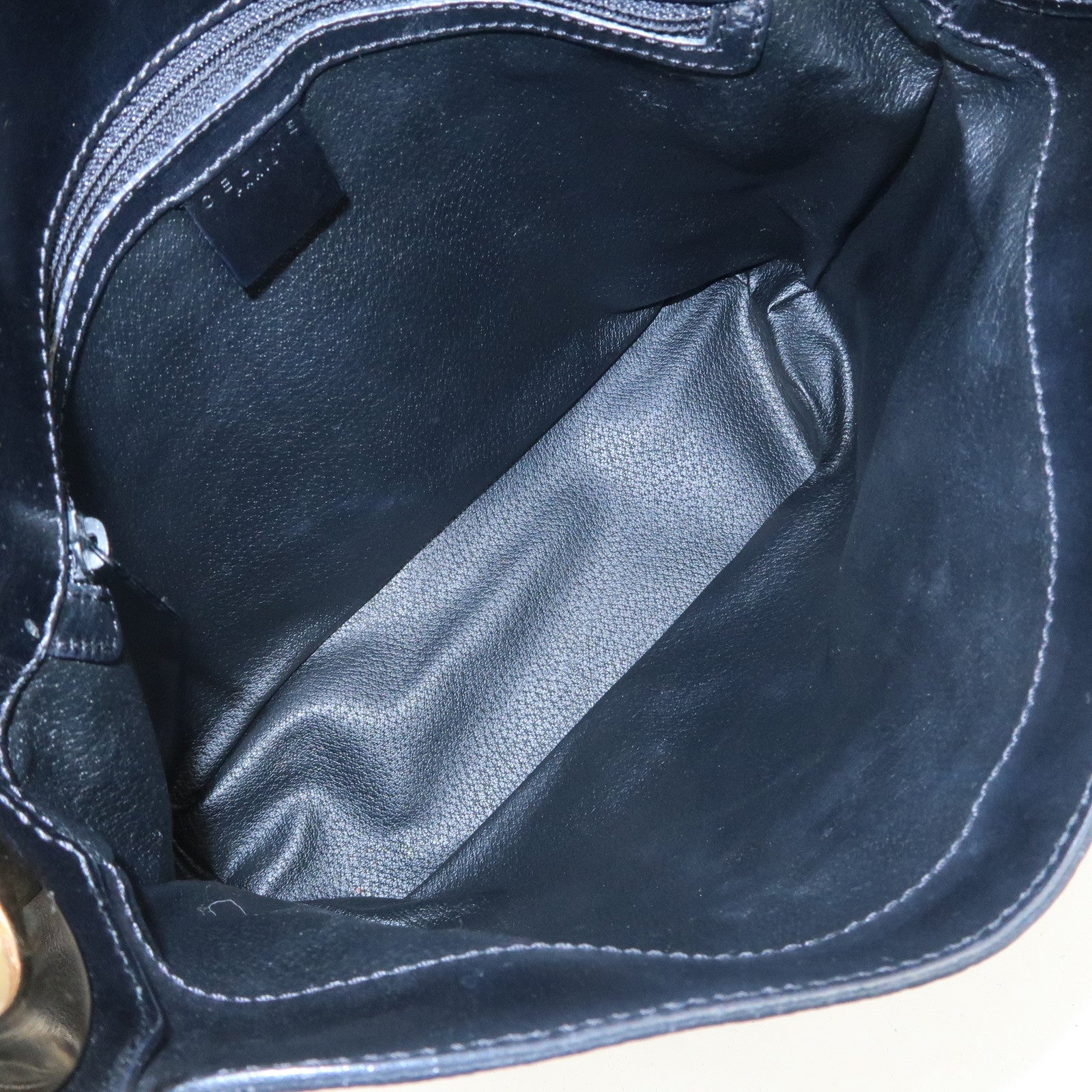 CELINE Macadam PVC Leather Shoulder Bag Hand Bag Black Brown