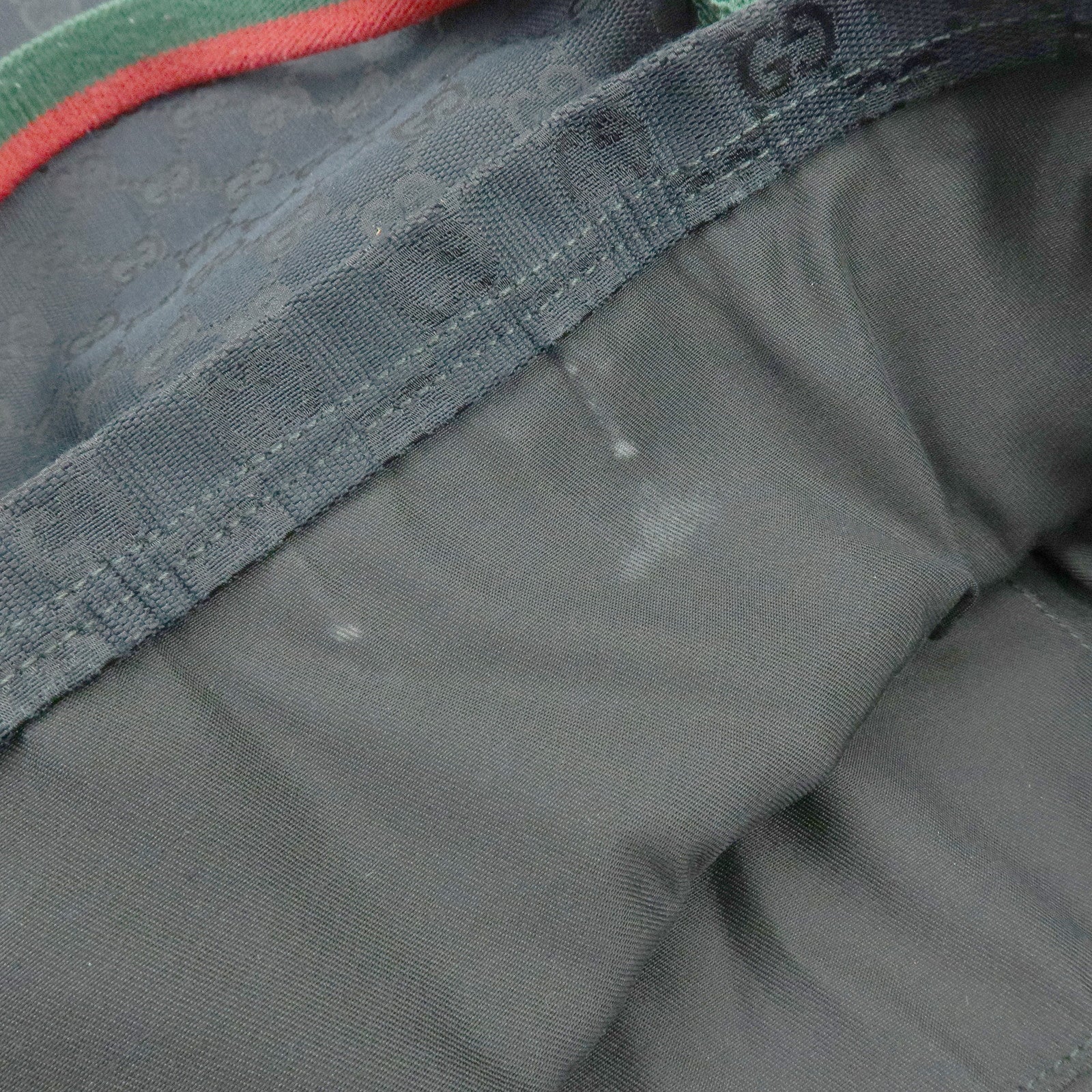 GUCCI Sherry GG Canvas Leather Tote Bag Shoulder Bag Black