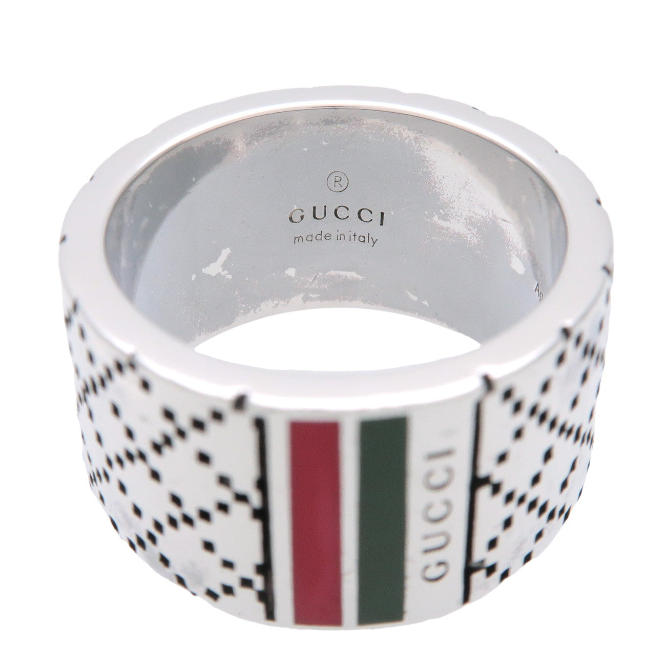 GUCCI Diamante Sherry Ring SV925 Silver #18 US8 EU57 HK17.5