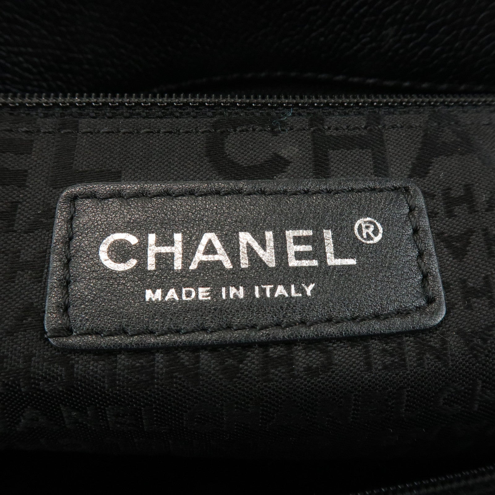 CHANEL 2.55 Calf Leather Executive Tote Bag Hand Bag Black