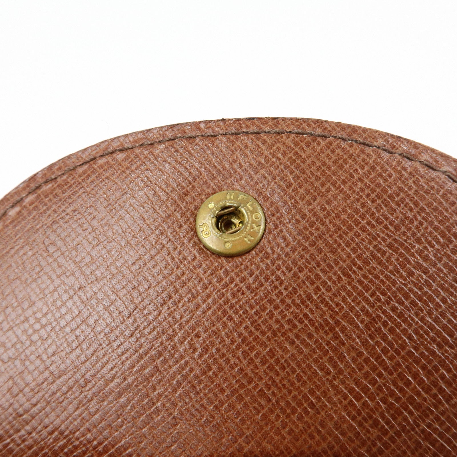 Louis Vuitton Monogram Porte Monnaie Gousset Coin Case Brown M61970