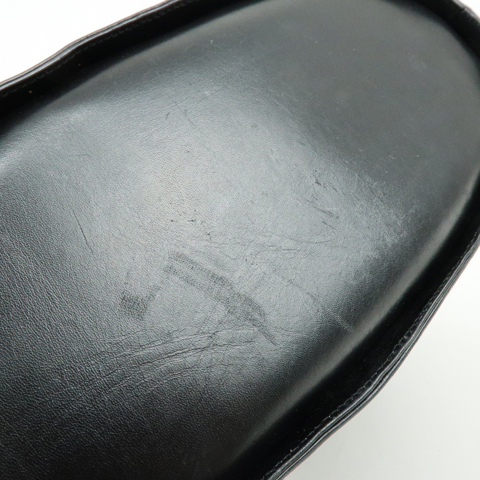 Ferragamo Gancini Leather Shoulder Bag Hand Bag Black